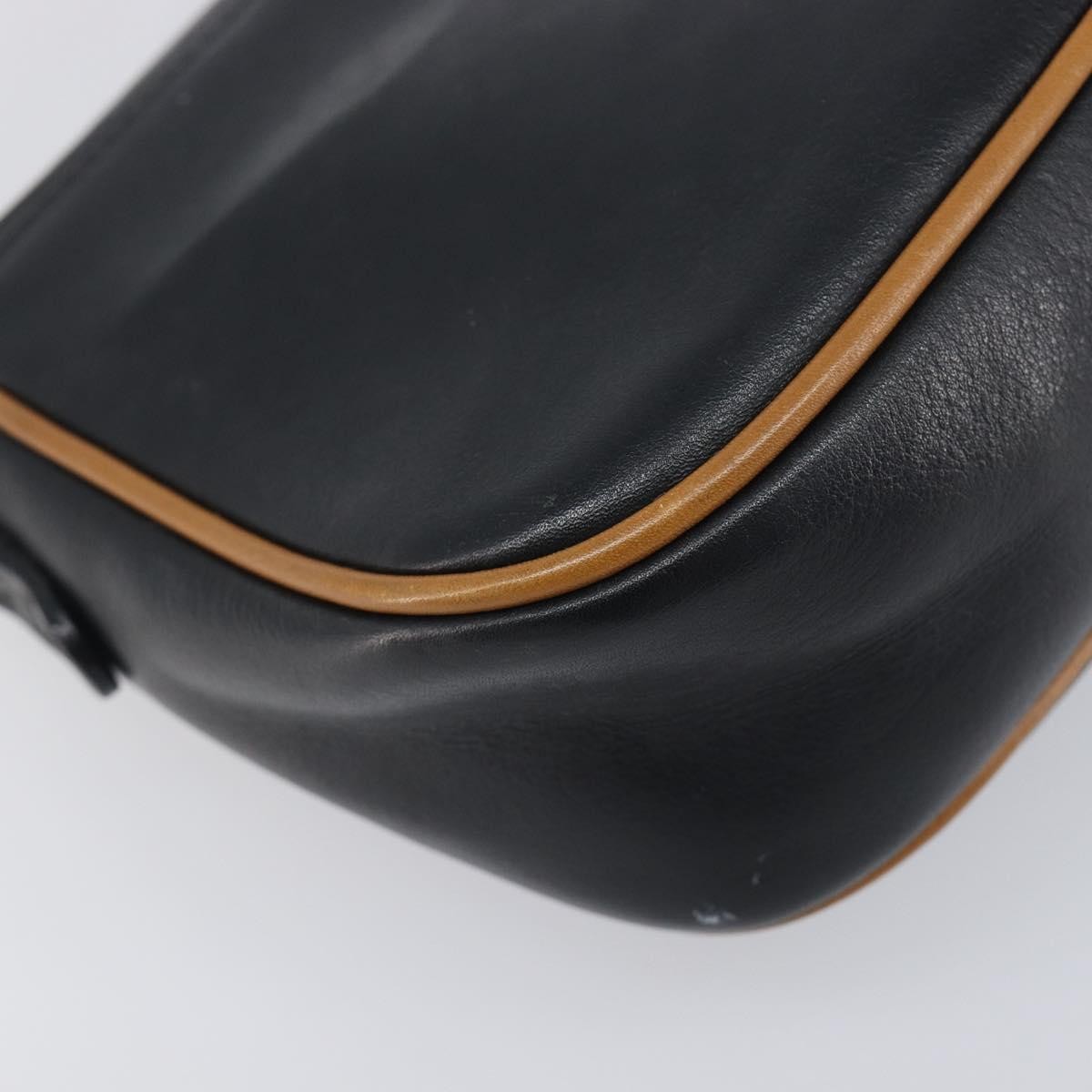 Celine Flap Shoulder Leather Black Leather Shoulder Bag Bag (Pre-Owned)