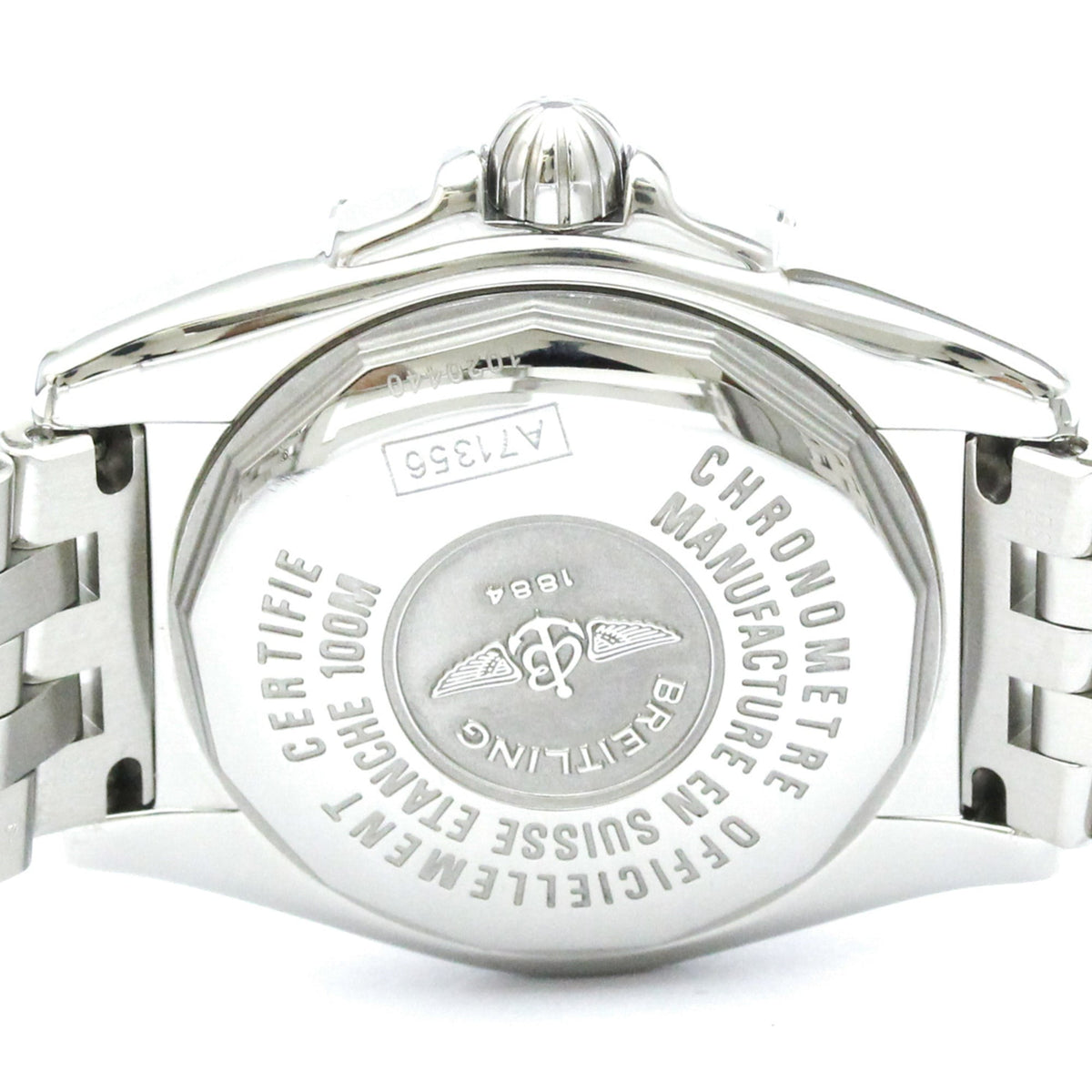 Breitling Cockpit Quartz Stainless Steel With Diamond Bezel Watch (Pre-Owned)