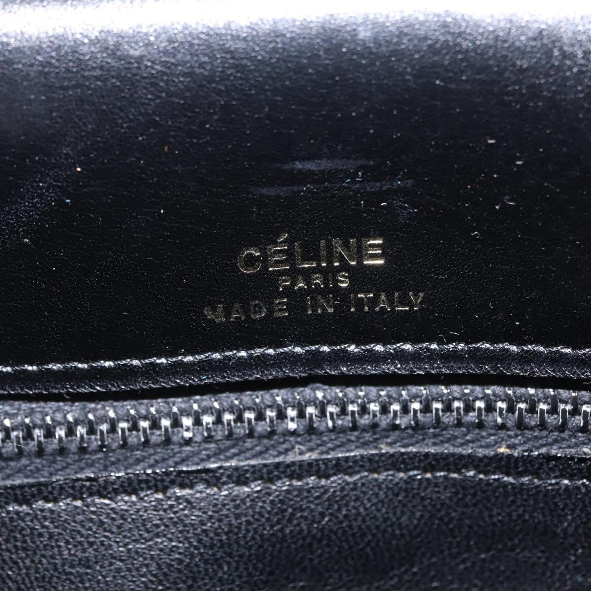 Celine Flap Shoulder Leather Black Leather Shoulder Bag Bag (Pre-Owned)
