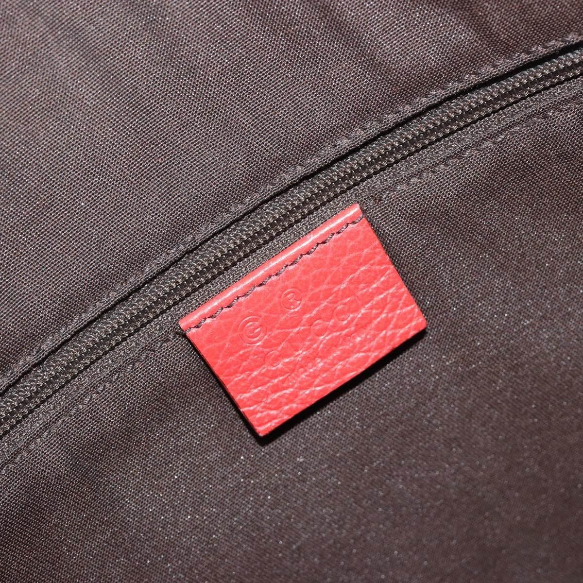 Gucci Abbey Leather Red Leather Shoulder Bag Bag (Pre-Owned)