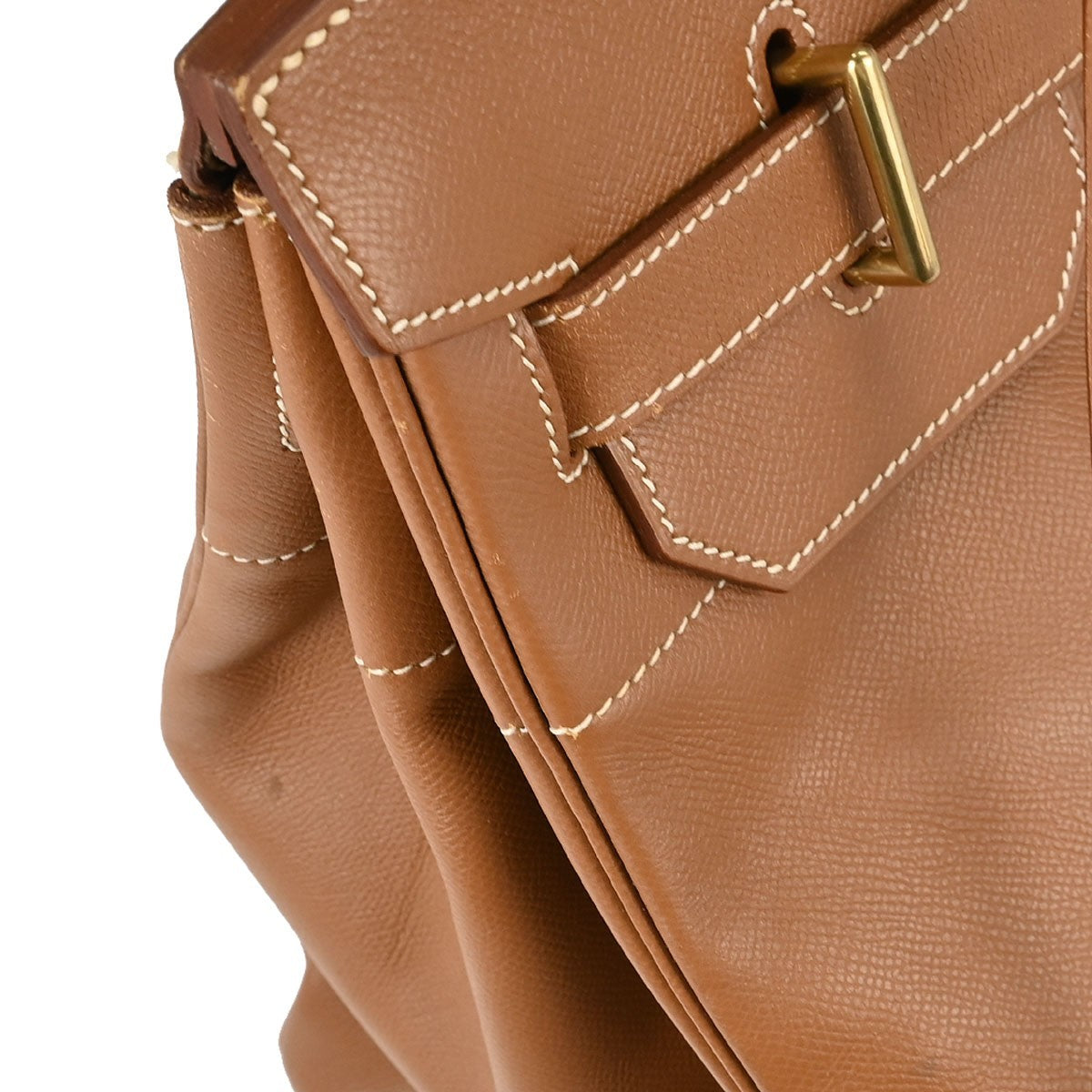 Hermes Birkin Brown Courchevel With Gold Hardware Brown Leather Handbag (Pre-Owned)