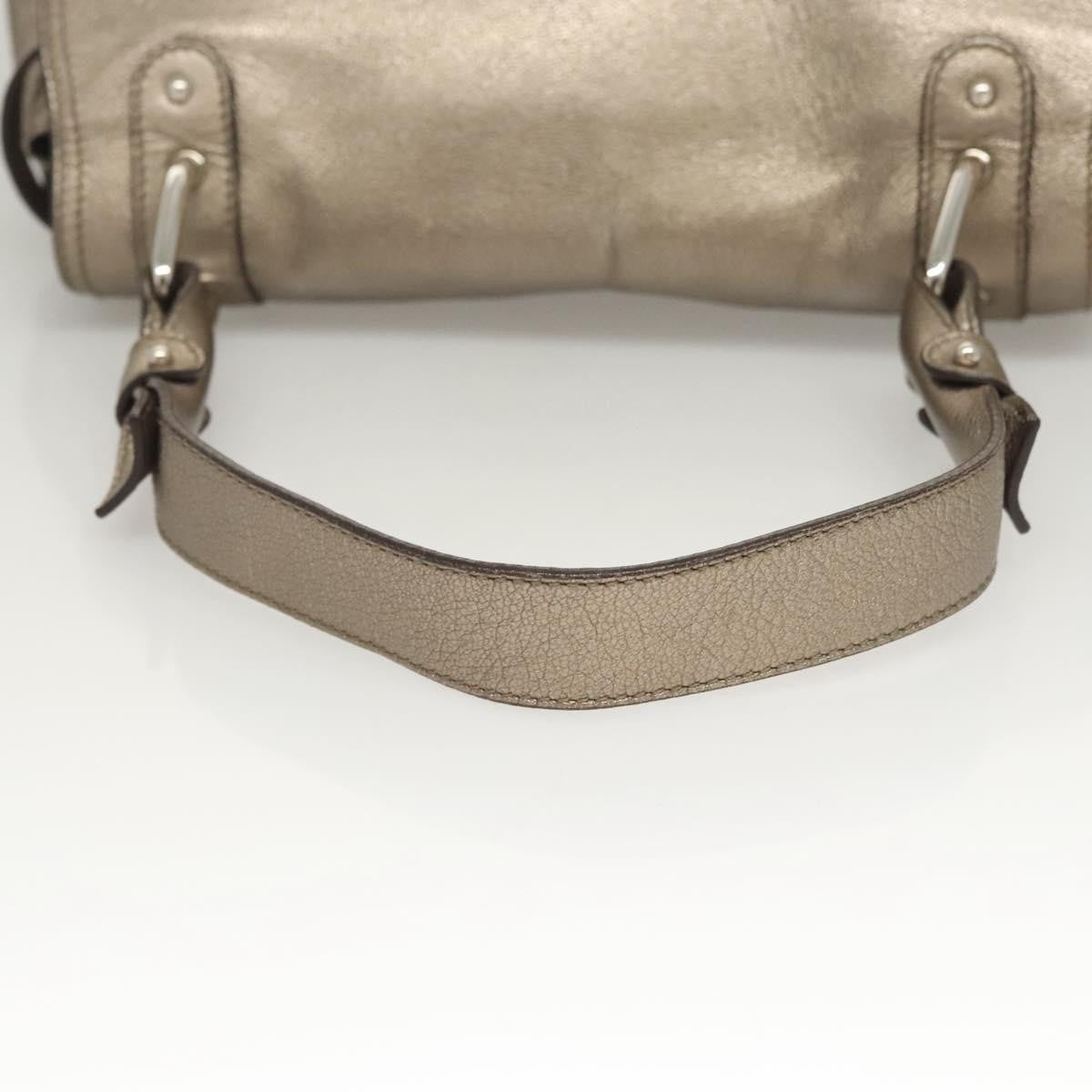 Salvatore Ferragamo Sofia Satchel Leather Gold Leather Shoulder Bag Bag (Pre-Owned)