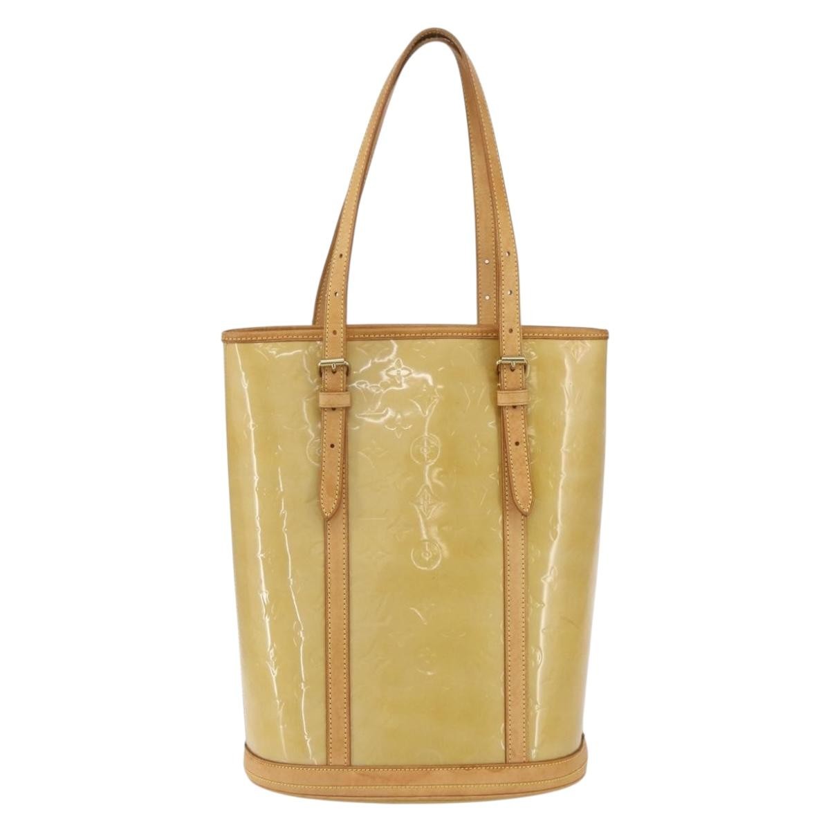 Louis Vuitton Bucket Monogram Vernis Beige Patent_Leather Shoulder Bag Bag (Pre-Owned)