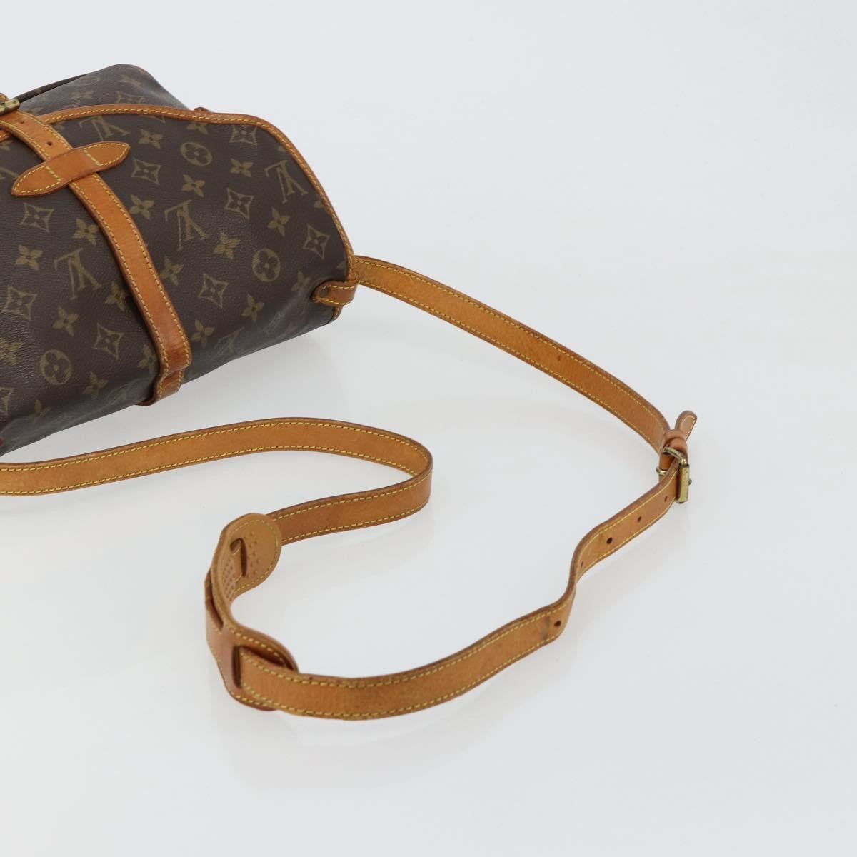 Louis Vuitton Saumur Monogram Canvas Brown Canvas Shoulder Bag Bag (Pre-Owned)