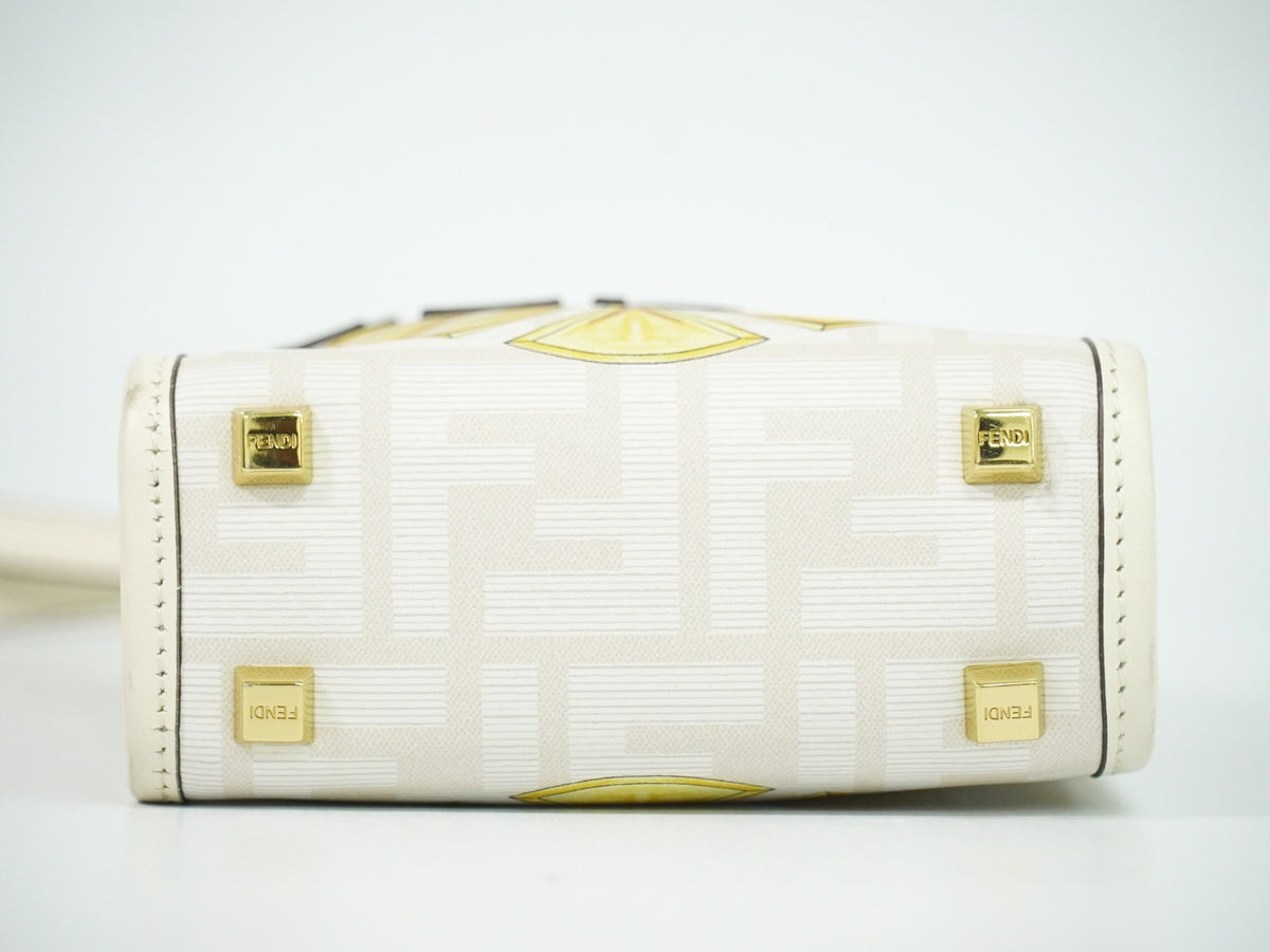 Fendi X Versace Fendace Convertible Sunshine Shopper Printed Laminated Leather Multicolour Leather Tote Bag Bag (Pre-Owned)