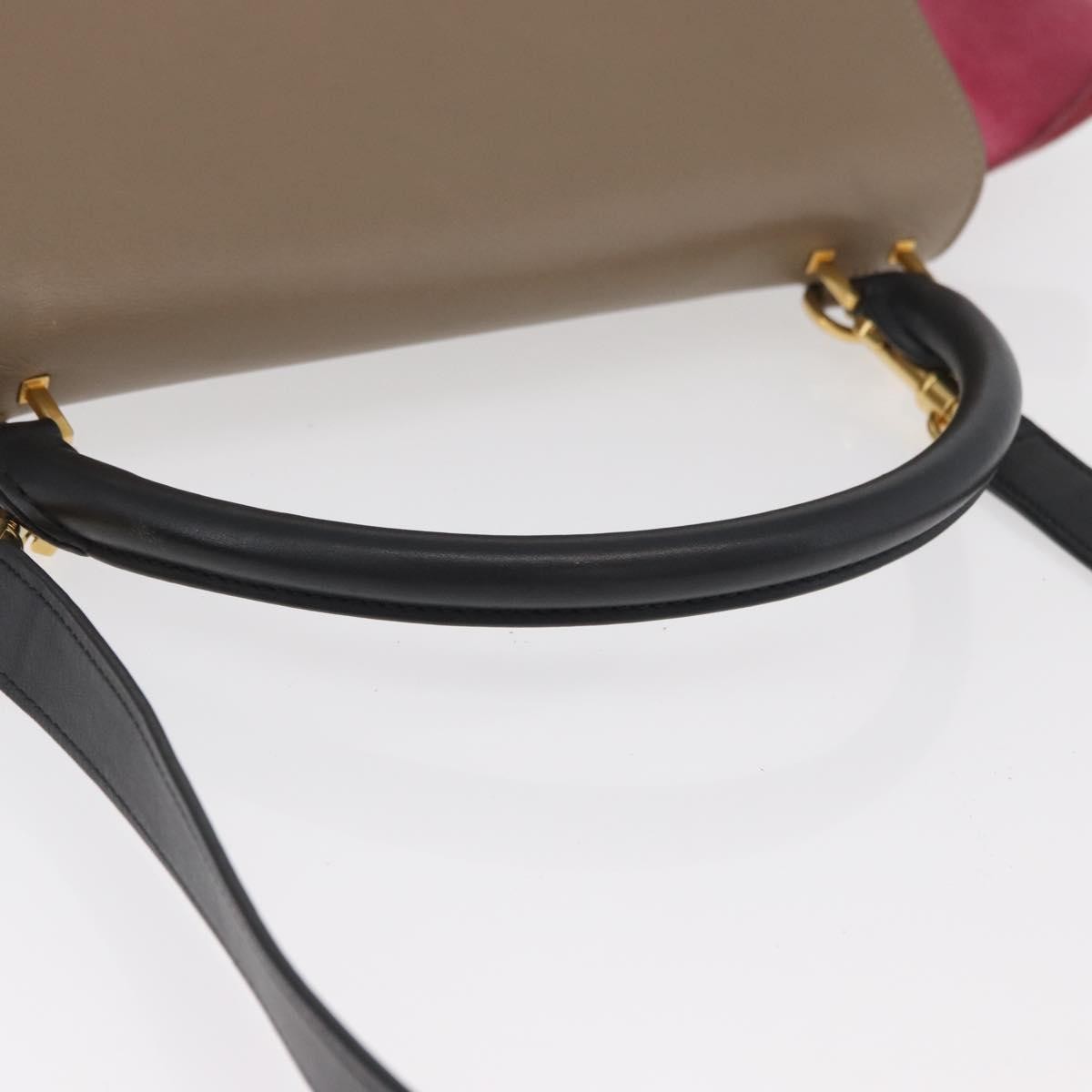 Celine Trapeze Leather With Suede Multicolour Leather Handbag (Pre-Owned)