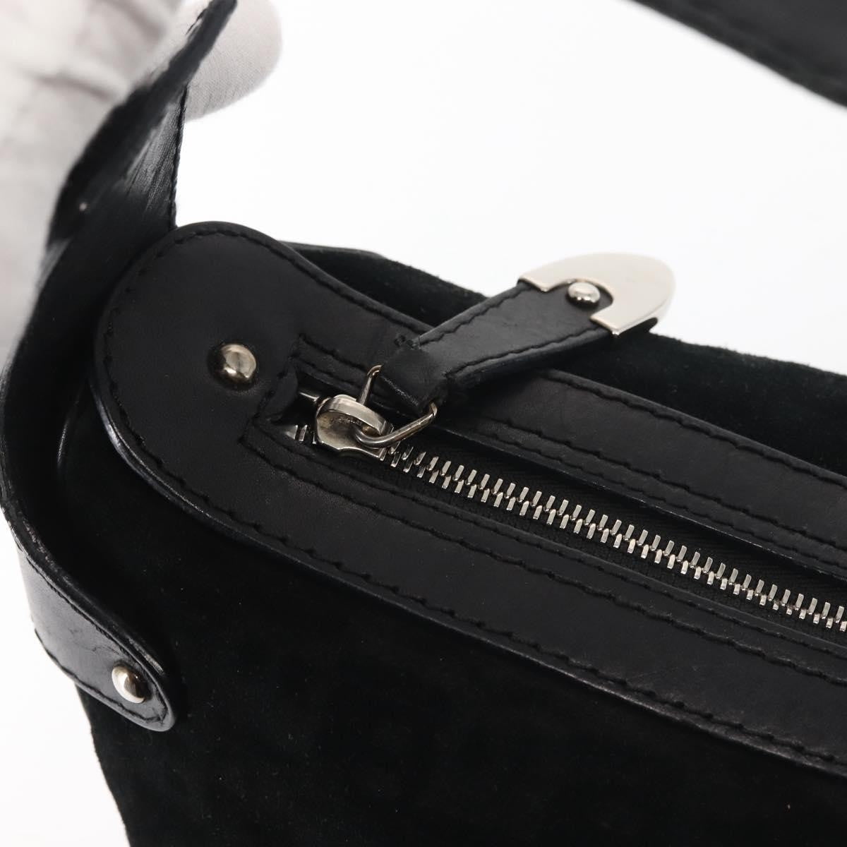 Bally Vintage Suede Black Suede Shoulder Bag Bag (Pre-Owned)