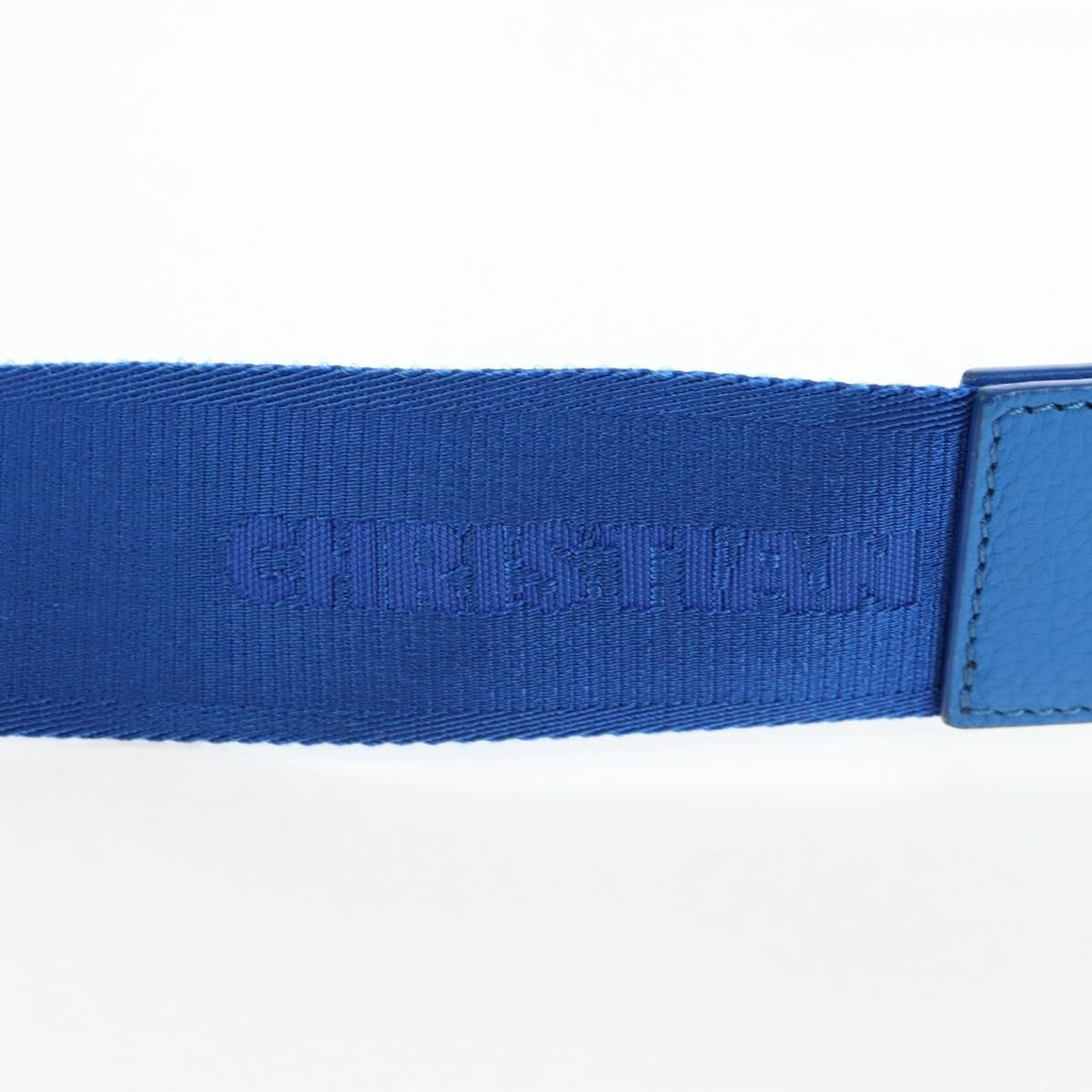 Christian Dior Saddle Leather Blue Leather Crossbody Bag Bag (Pre-Owned)