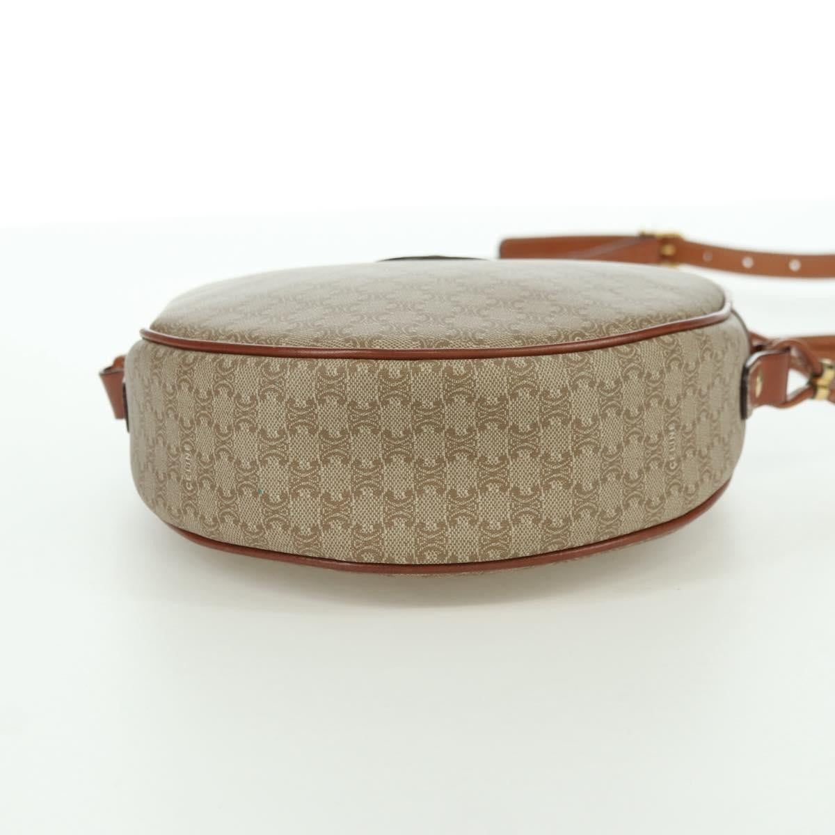 Celine Vintage Macadam Canvas And Leather Beige Canvas Shoulder Bag Bag (Pre-Owned)