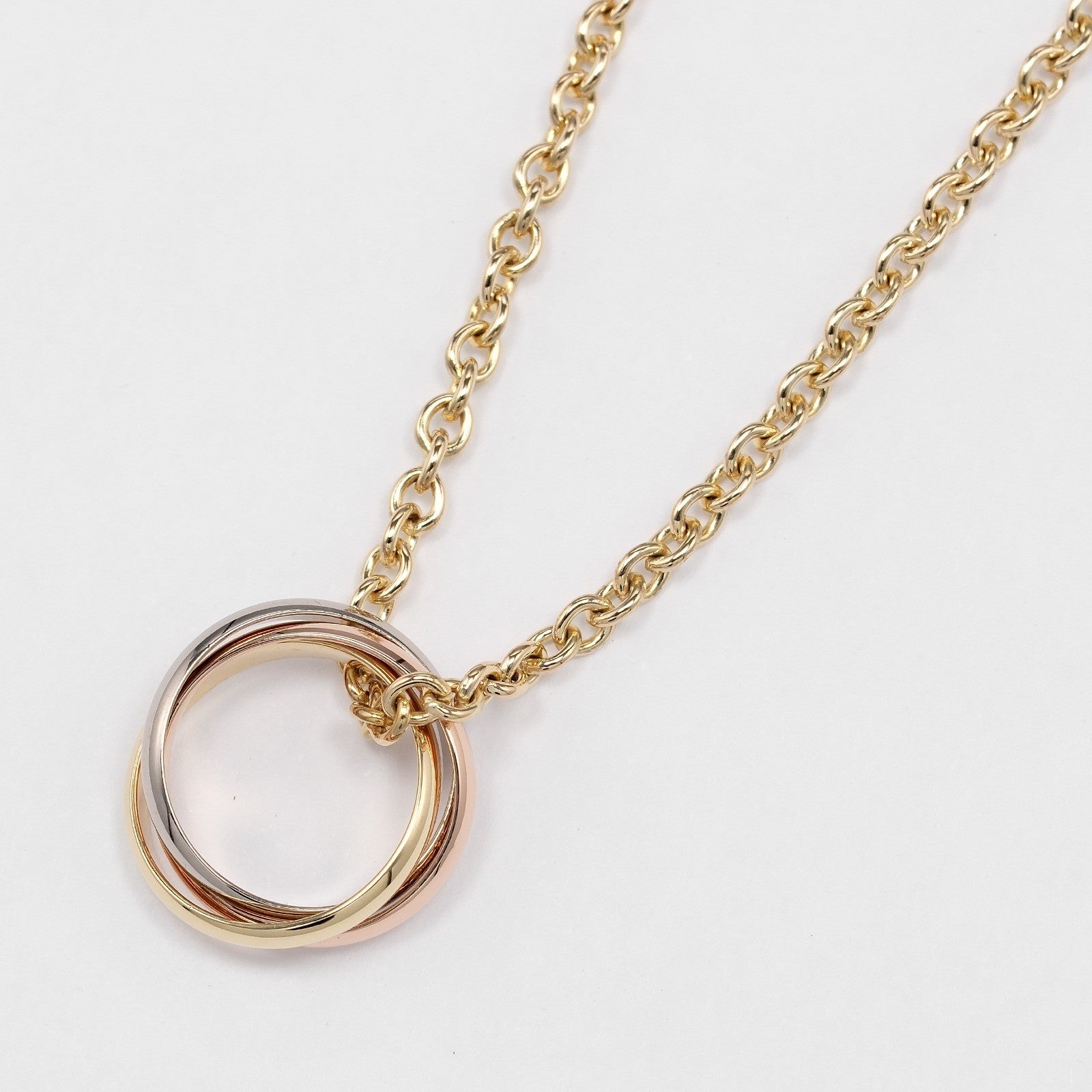 Cartier Trinity Pendant 18K Tricolor Gold Gold Yellow_Gold Necklace Jewelry (Pre-Owned)