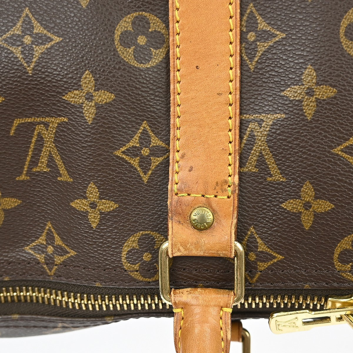 Louis Vuitton Keepall Monogram Brown Canvas Travel Bag Bag (Pre-Owned)