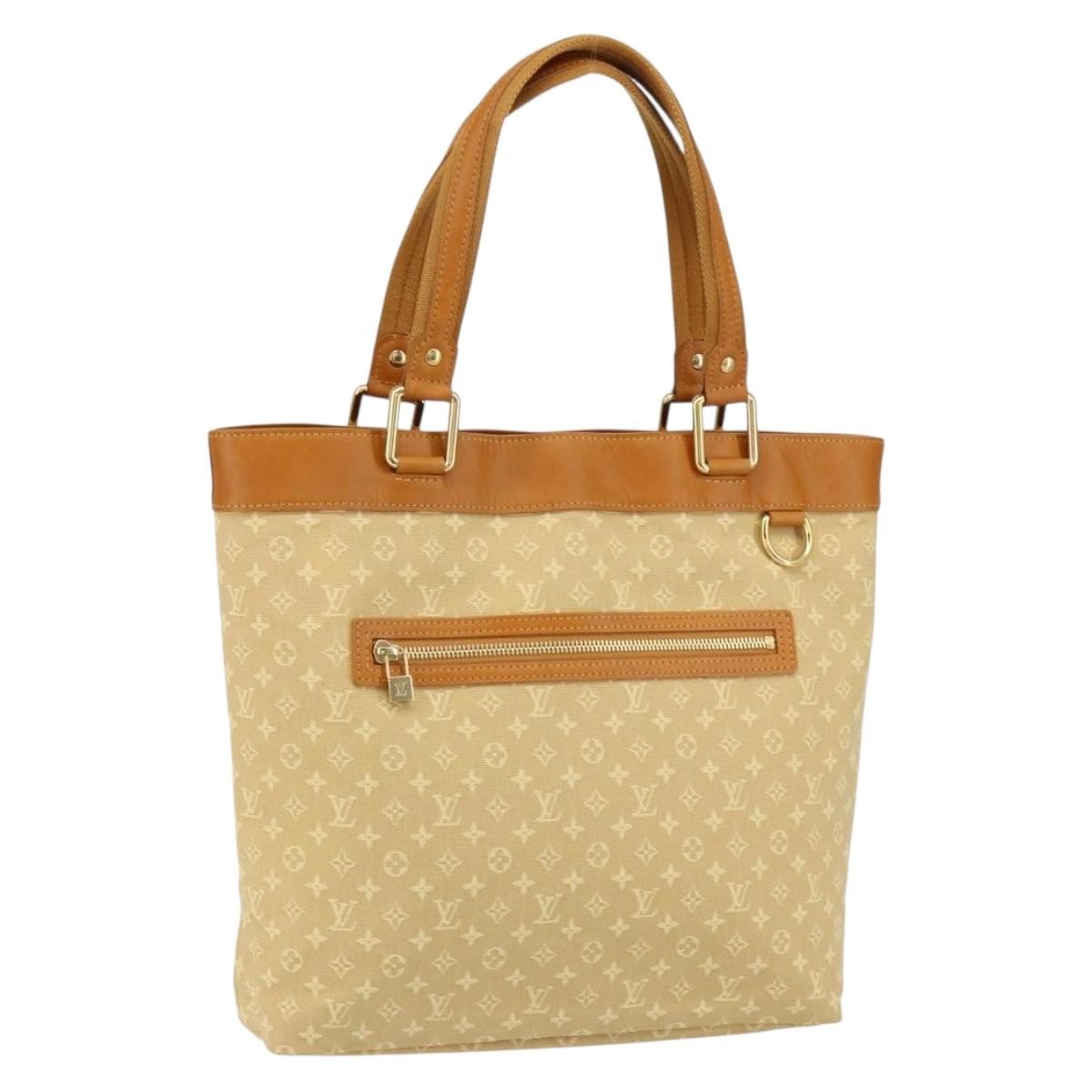 Louis Vuitton Lucille Mini Lin Beige Canvas Handbag (Pre-Owned)