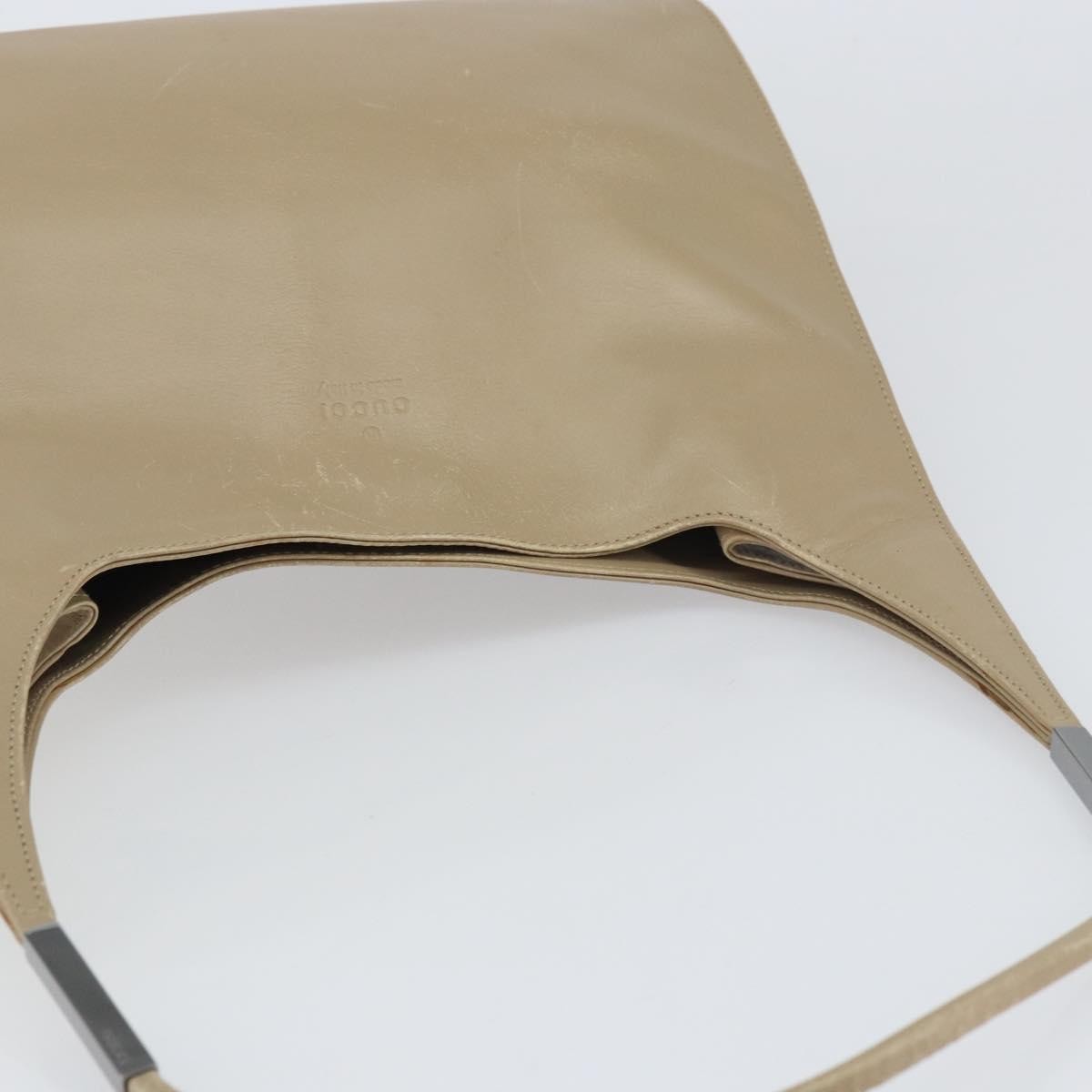 Gucci Vintage Leather Beige Leather Shoulder Bag Bag (Pre-Owned)