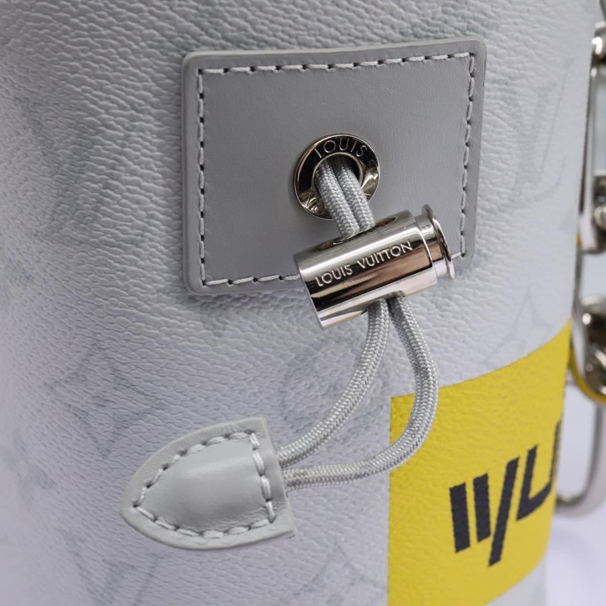 Louis Vuitton Chalk Nano Limited Edition Logo Story Monogram Canvas Gray Canvas Clutche & Pouche Bag (Pre-Owned)