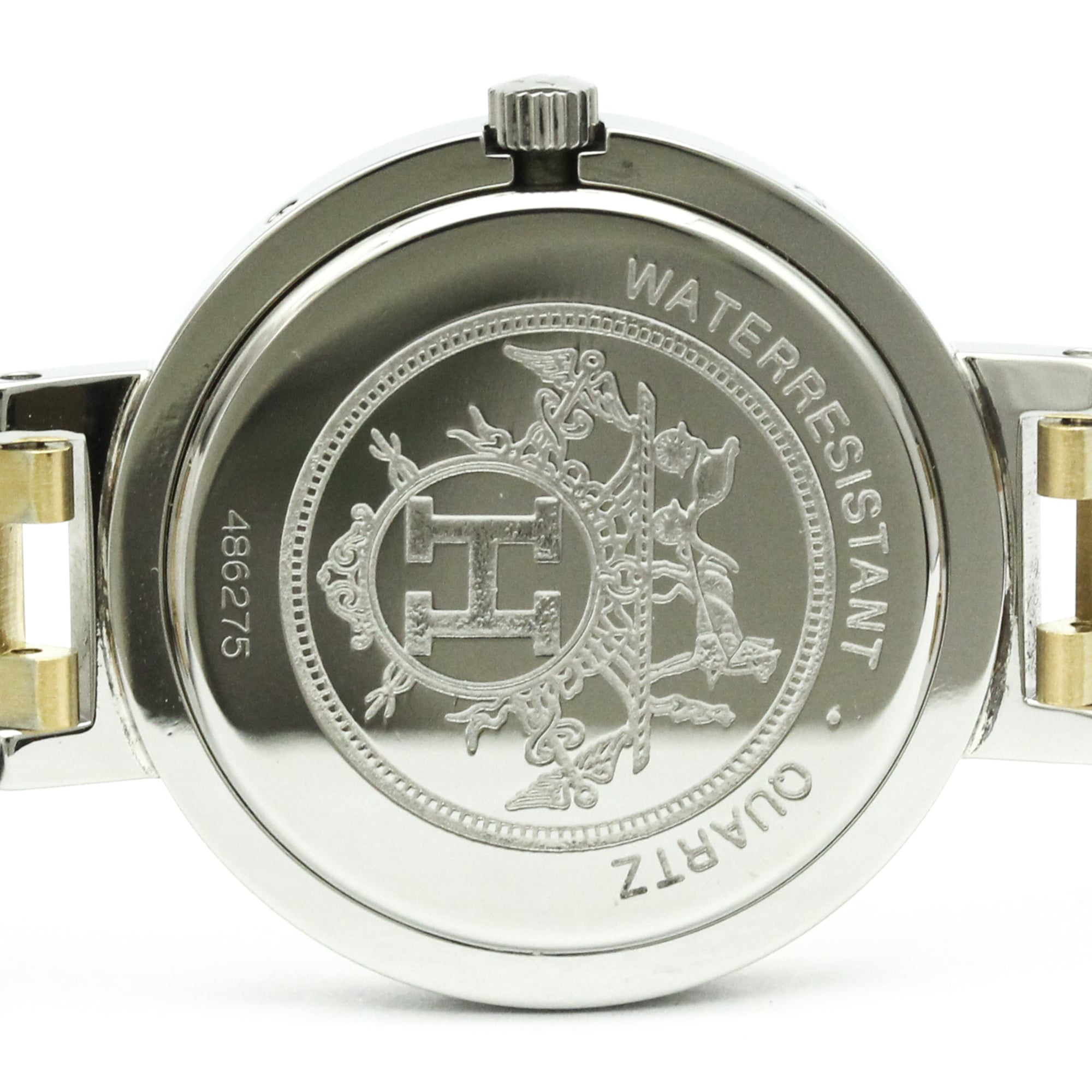 Hermes Clipper Quartz Stainless Steel With Plated Metal Watch (Pre-Owned)