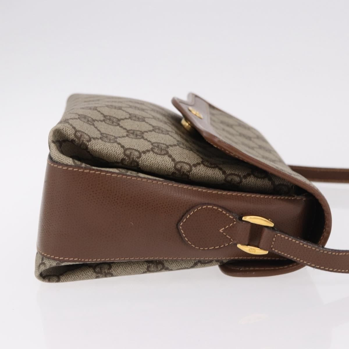 Gucci Shoulder Canvas Beige Canvas Shoulder Bag Bag (Pre-Owned)
