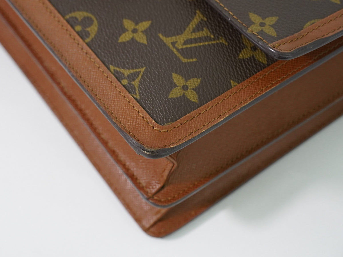 Louis Vuitton Raspail Monogram Canvas Brown Canvas Handbag (Pre-Owned)