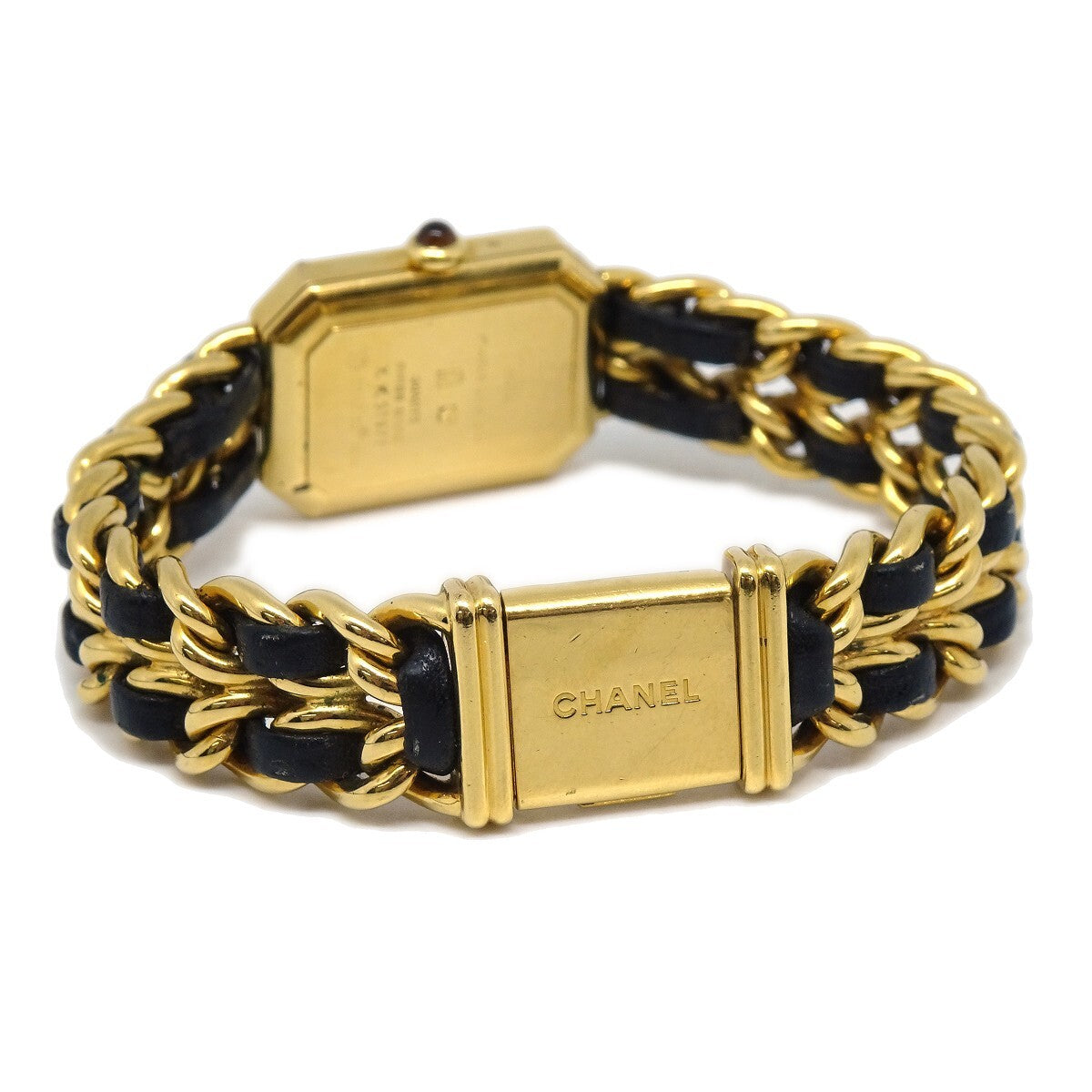 Chanel Premiere Rock Quartz Plated Metal And Leather Watch (Pre-Owned)