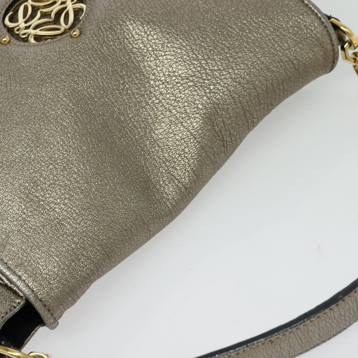 Loewe Anagram Leather Gold Leather Tote Bag Bag (Pre-Owned)