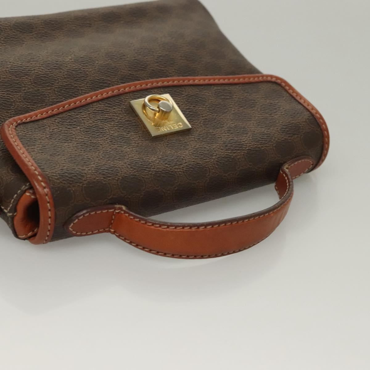 Celine Triomphe Vintage Macadam Canvas Brown Canvas Bag (Pre-Owned)