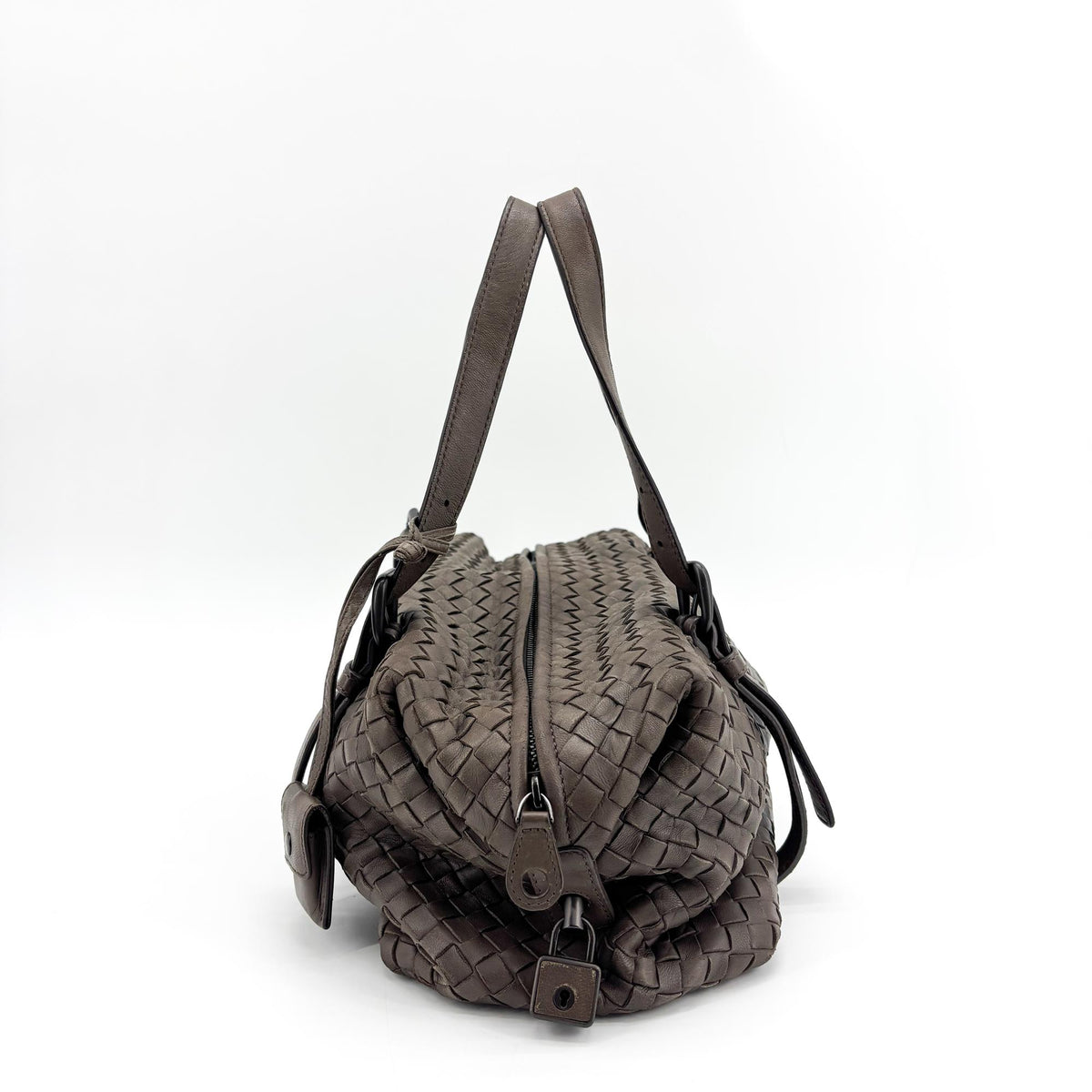 Bottega Veneta Montaigne Handle Intrecciato Nappa Brown Other Handbag (Pre-Owned)