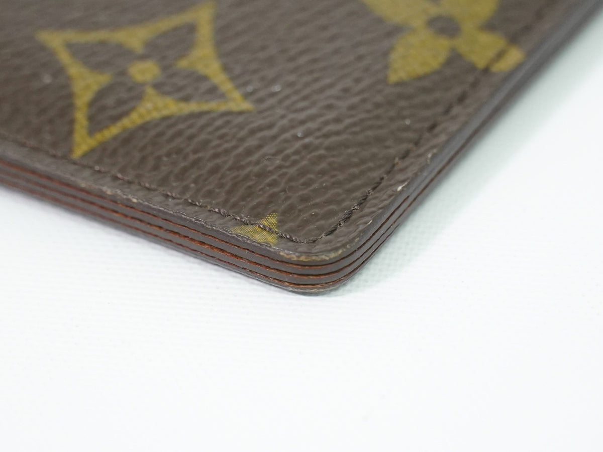 Louis Vuitton Card Holder Reverse Monogram Canvas Brown Canvas Card Holders Accessory (Pre-Owned)