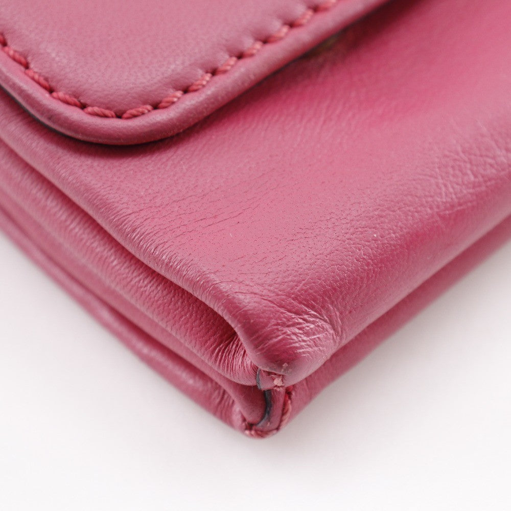 Valentino Garavani Va Va Voom Clutch Leather Pink Leather Shoulder Bag Bag (Pre-Owned)