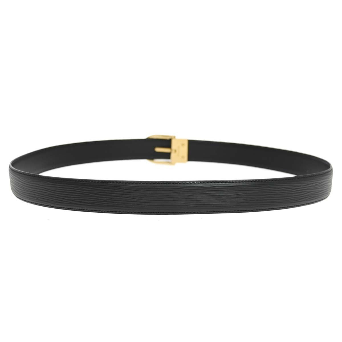 Louis Vuitton Classique Belt Epi Leather Black Leather Belts Accessory (Pre-Owned)