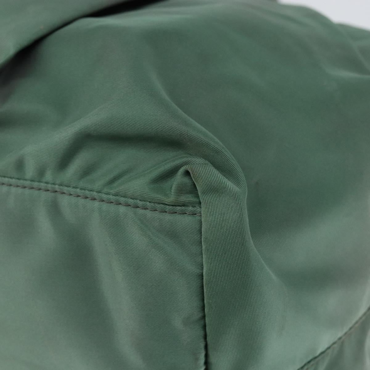 Prada Convertible Bow Tessuto Green Nylon Tote Bag Bag (Pre-Owned)