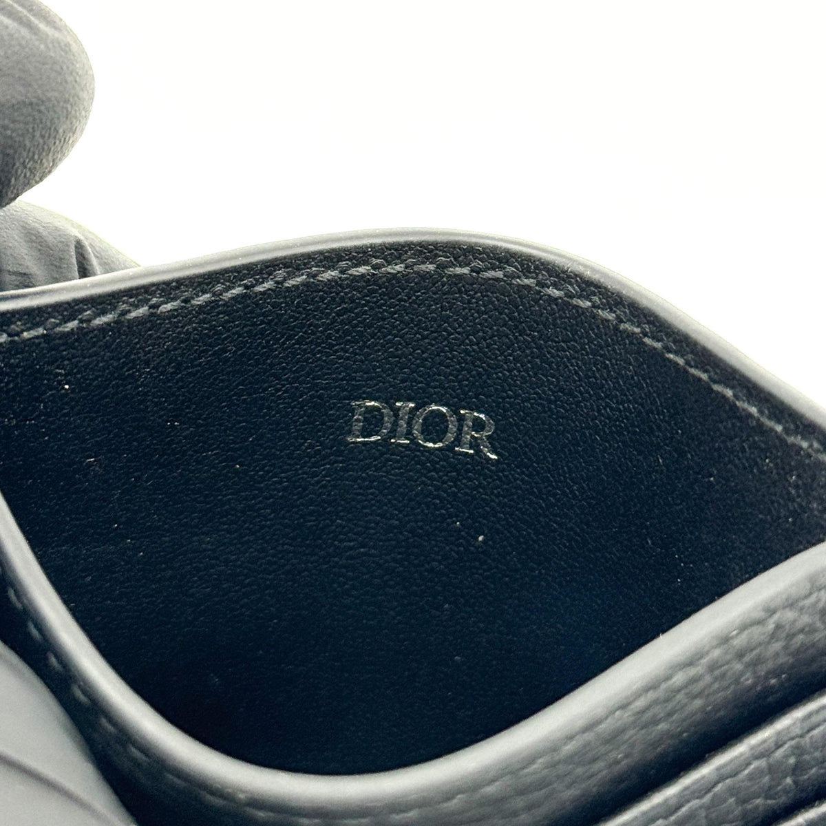 Christian Dior Card Holder Oblique Canvas And Leather Black Canvas Card Holders Accessory (Pre-Owned)