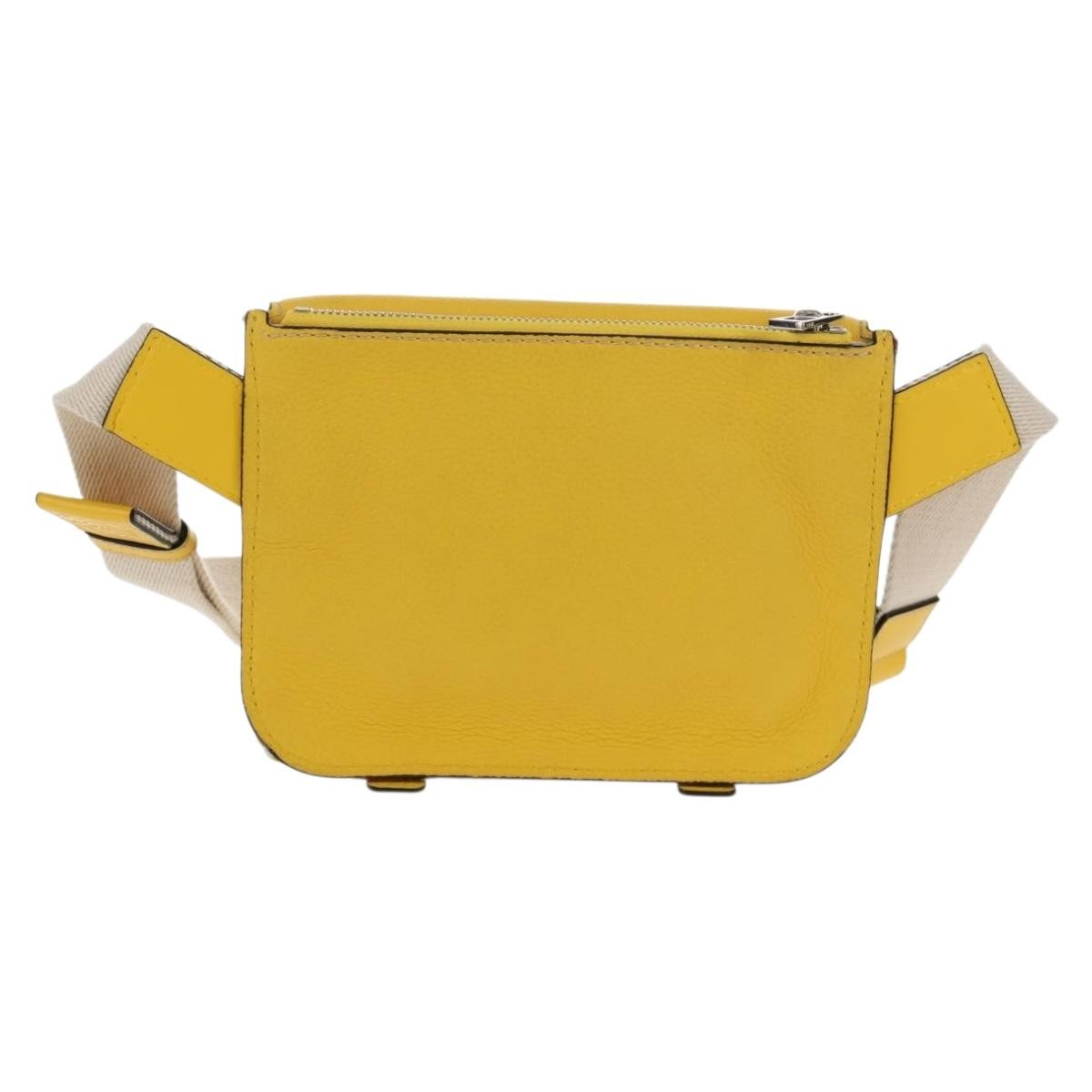 Loewe Military Messenger Leather Yellow Leather Clutche & Pouche Bag (Pre-Owned)