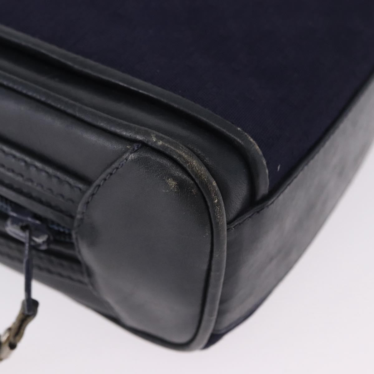 Gucci Micro Gg Canvas Canvas Navy Canvas Shoulder Bag Bag (Pre-Owned)