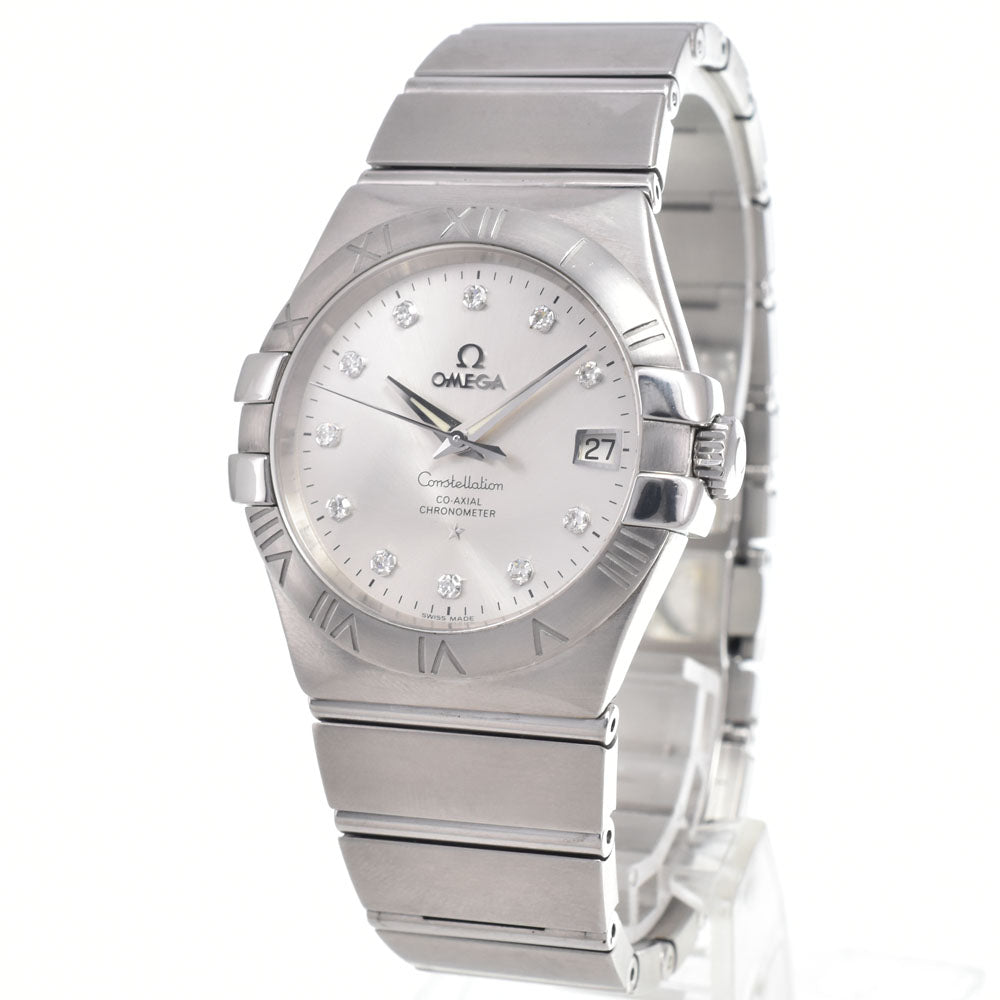 Omega Constellation Co-Axial Chronometer Automatic Stainless Steel With Diamond Markers Watch (Pre-Owned)