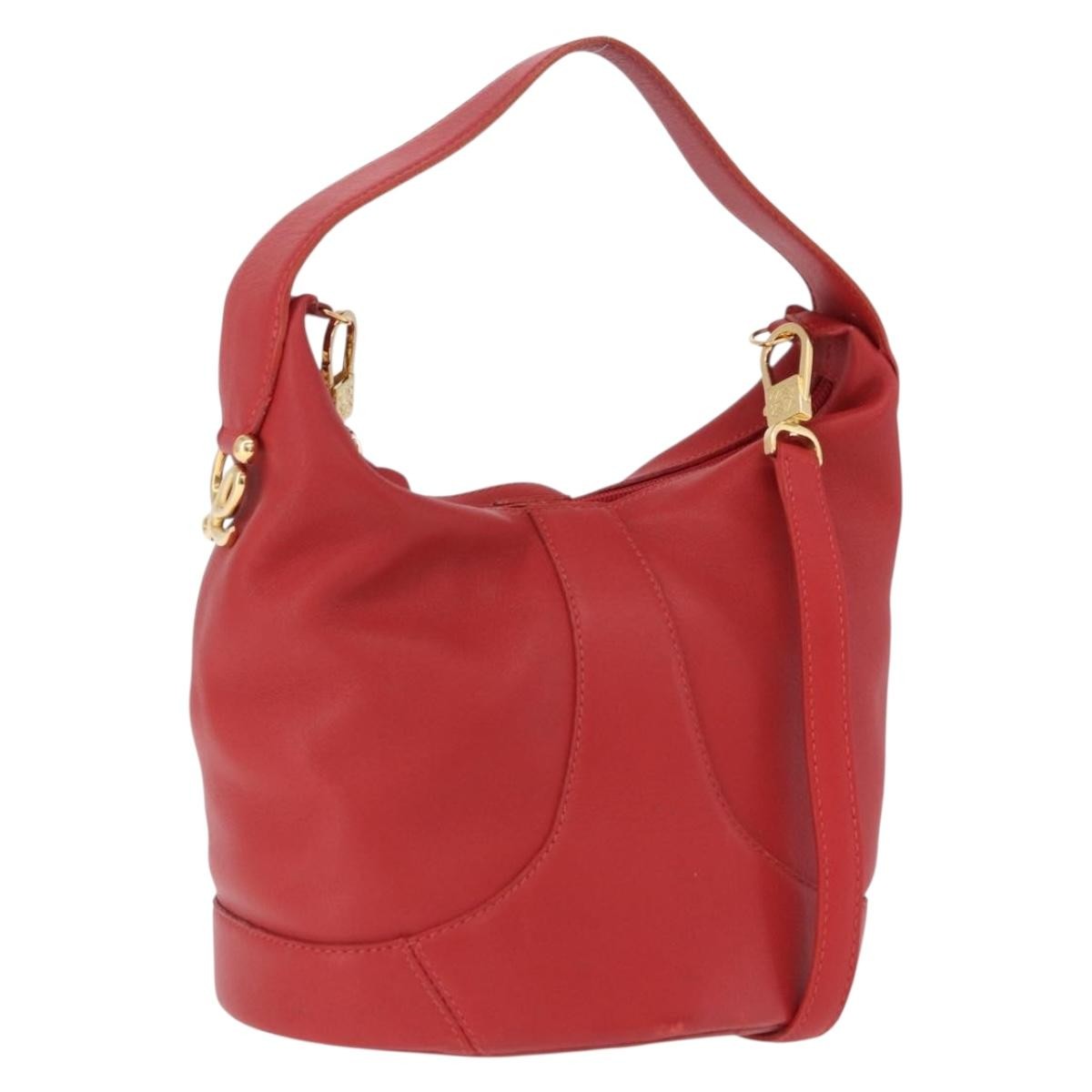 Loewe Vintage Leather Red Leather Shoulder Bag Bag (Pre-Owned)