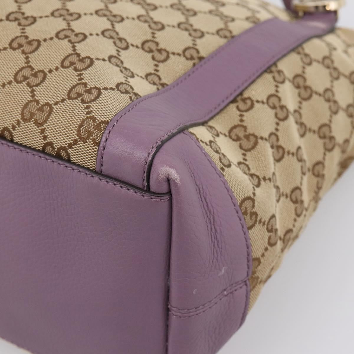 Gucci Shoulder Canvas Beige Canvas Shoulder Bag Bag (Pre-Owned)