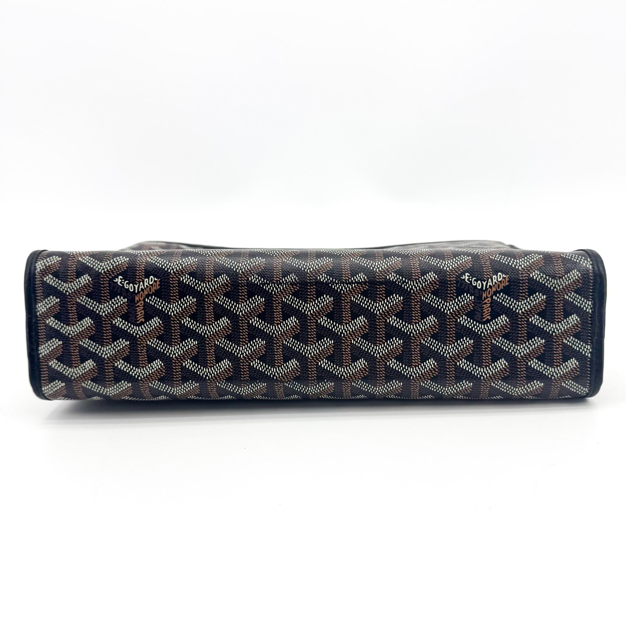 Goyard Jouvence Toiletry Coated Canvas Black Canvas Clutche & Pouche Bag (Pre-Owned)