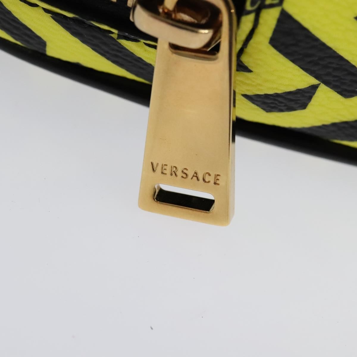 Versace Vintage Clutch Leather Yellow Pvc Clutche & Pouche Bag (Pre-Owned)