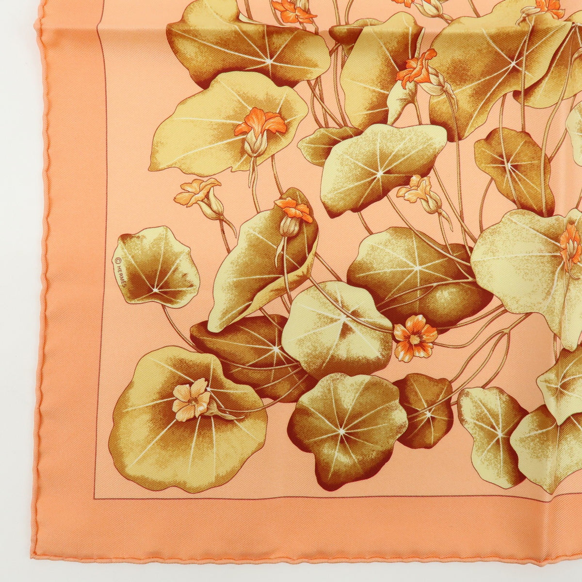 Hermes Carré 45 Les Capucines 100% Silk Multicolour Silk Scarve & Shawl Accessory (Pre-Owned)
