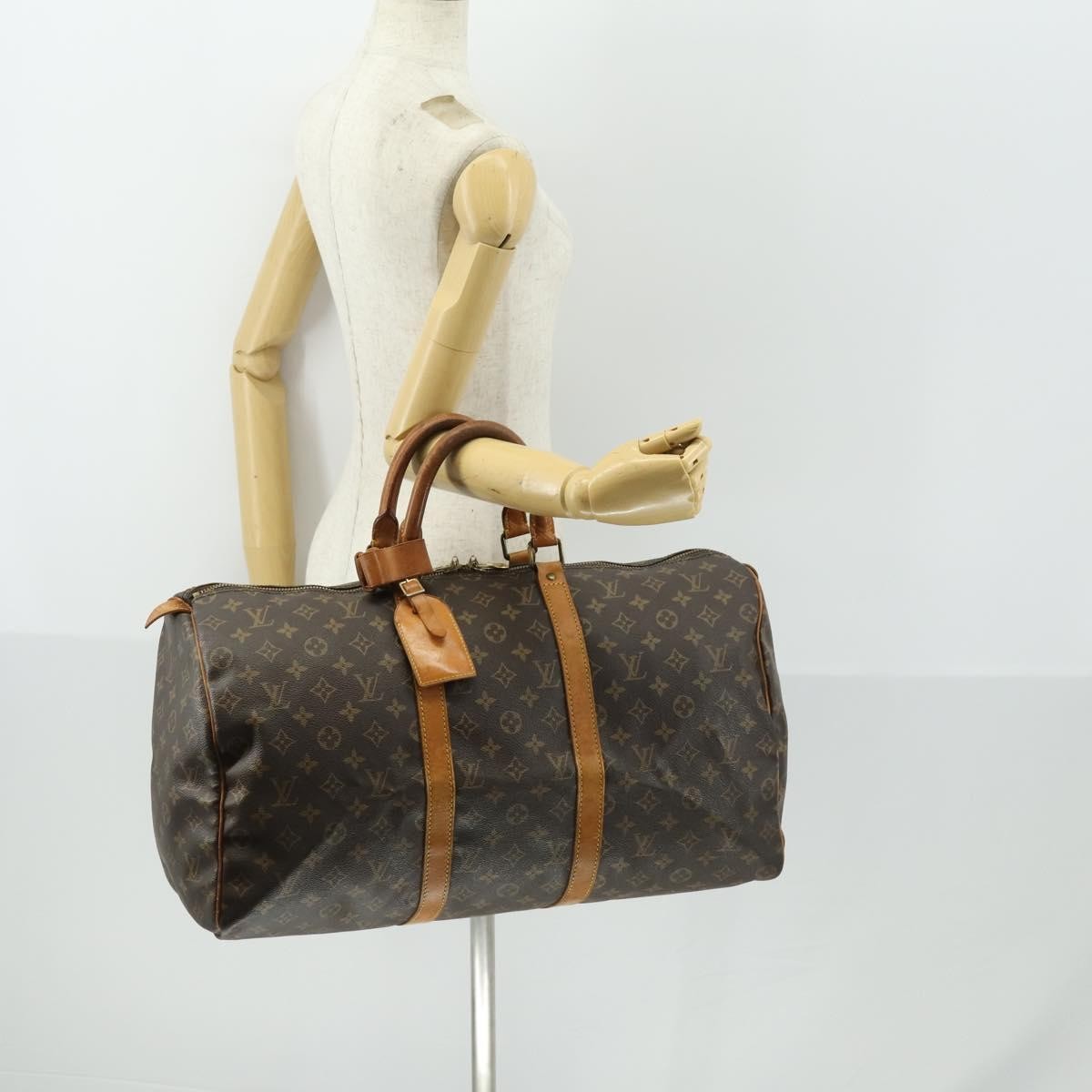 Louis Vuitton Keepall Monogram Canvas Brown Canvas Travel Bag Bag (Pre-Owned)