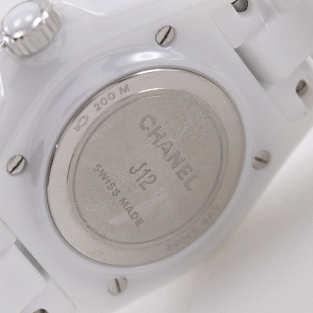 Chanel J12 Quartz Ceramic And Stainless Steel With Diamond Markers Watch (Pre-Owned)