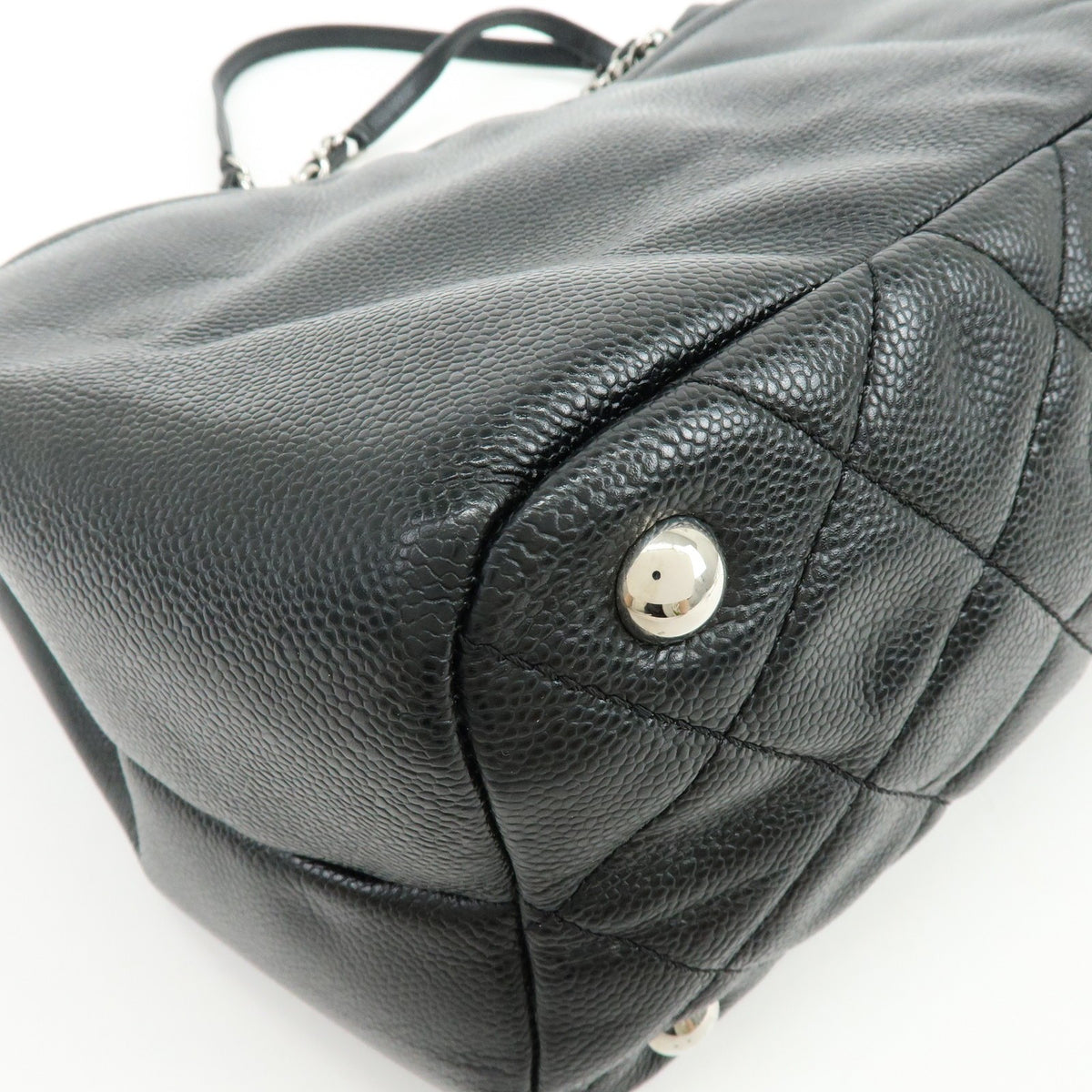 Chanel Timeless Cc Soft Caviar Black Leather Tote Bag Bag (Pre-Owned)