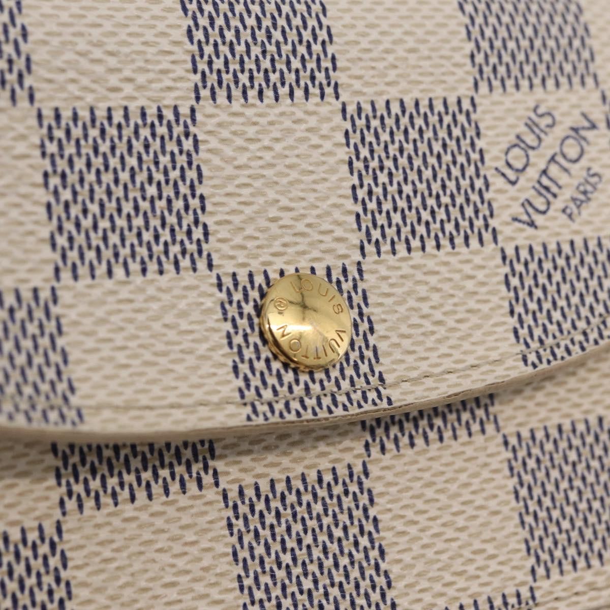 Louis Vuitton Solo Belt Damier White Canvas Clutche & Pouche Bag (Pre-Owned)