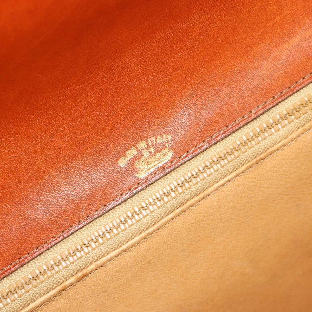 Gucci Vintage Clutch Leather Brown Leather Clutche & Pouche Bag (Pre-Owned)