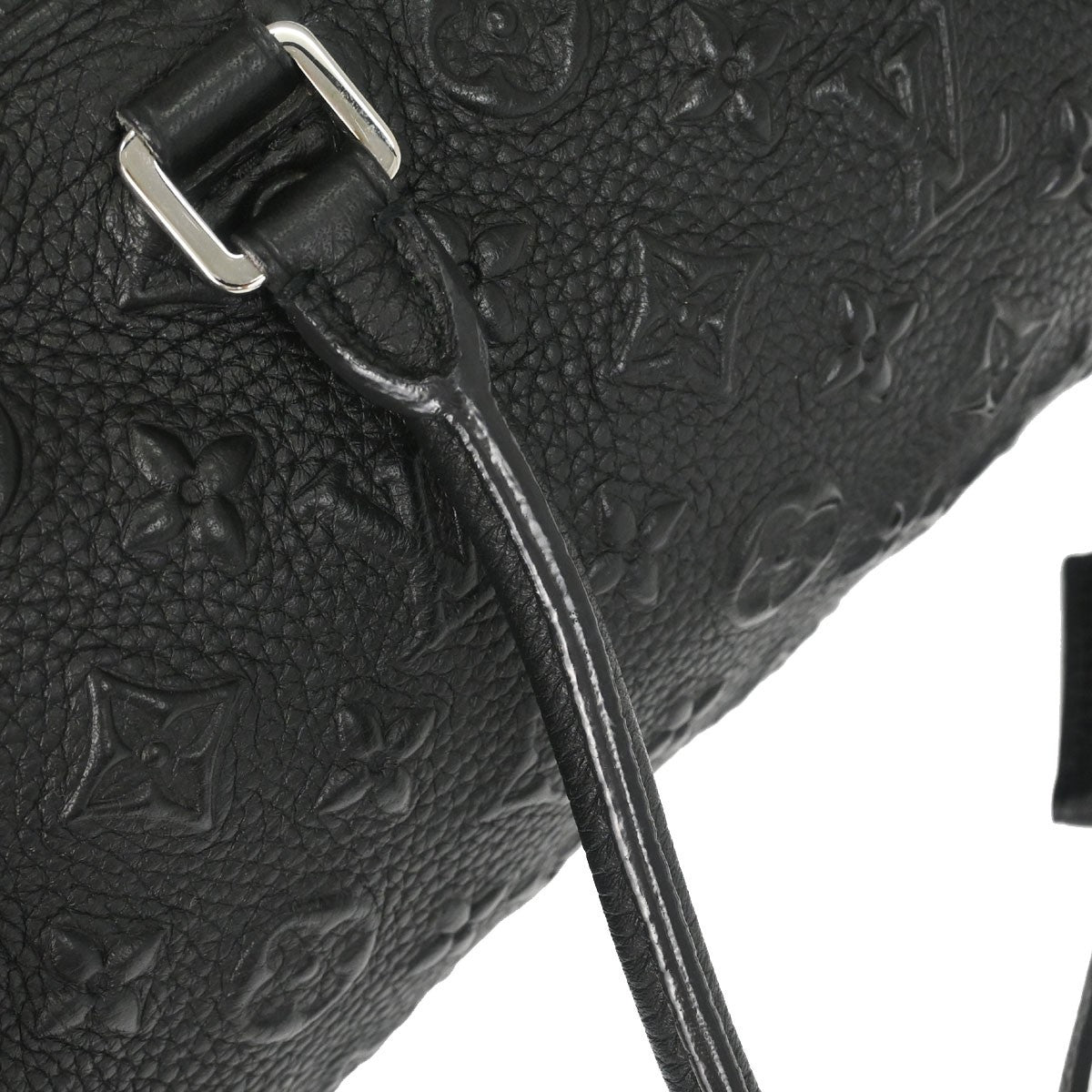 Louis Vuitton Papillon Monogram Black Leather Handbag (Pre-Owned)