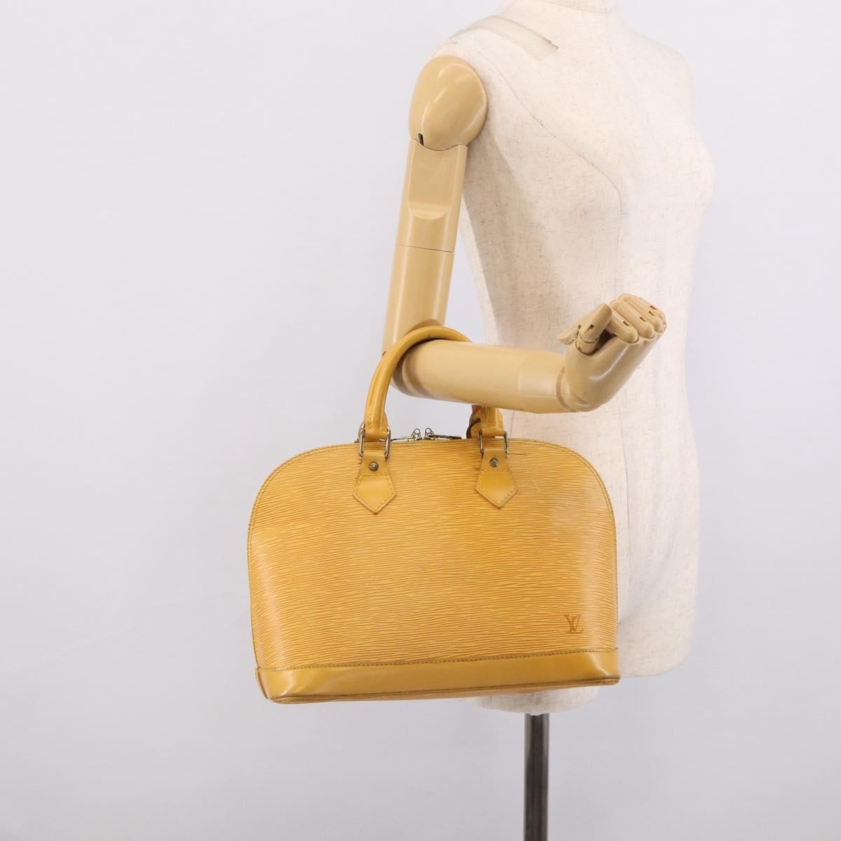 Louis Vuitton Vintage Alma Epi Leather Yellow Leather Handbag (Pre-Owned)