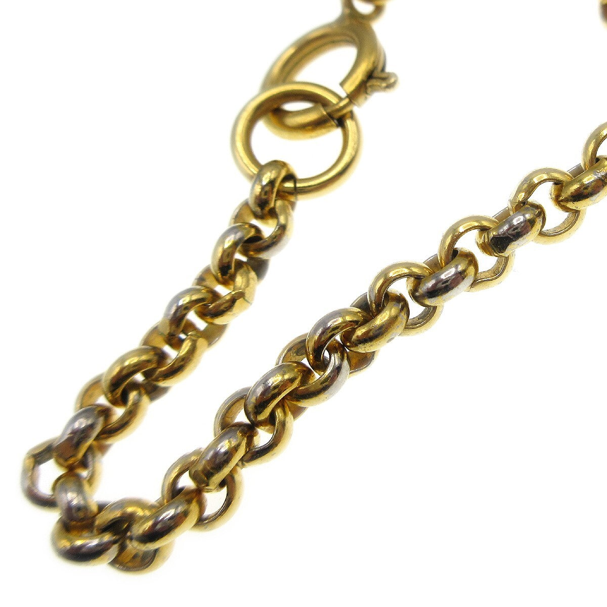 Chanel Cc Heart Pendant Metal Gold Gold_Plated Necklace Jewelry (Pre-Owned)