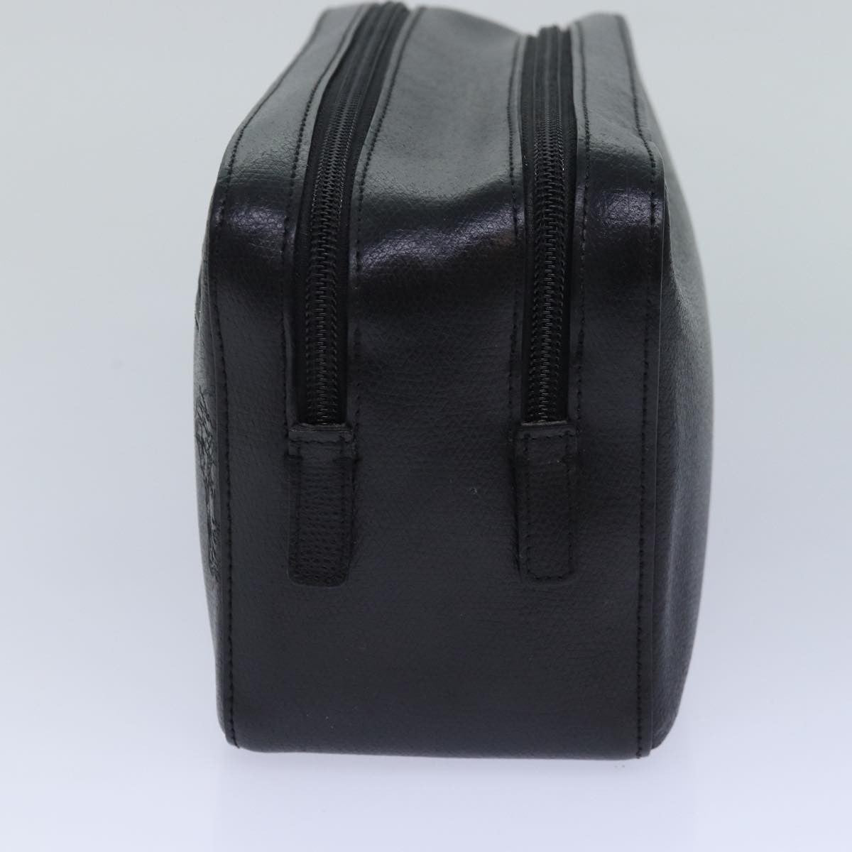 Versace Vintage Clutch Leather Black Leather Clutche & Pouche Bag (Pre-Owned)