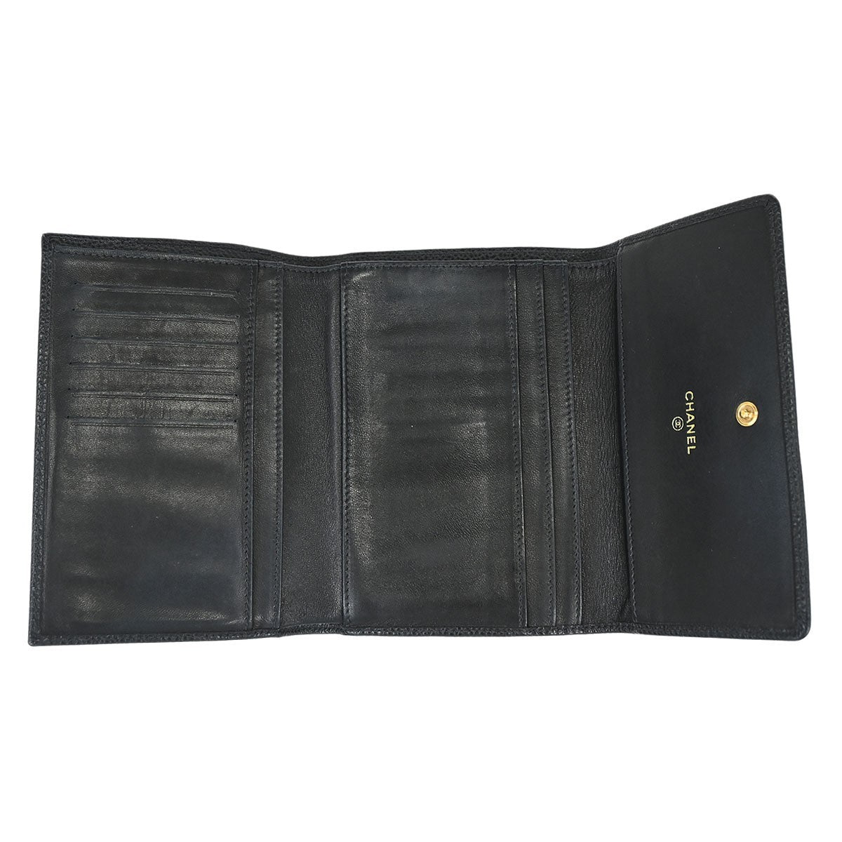 Chanel Timeless Cc French Caviar Black Calfskin Wallets Accessory (Pre-Owned)