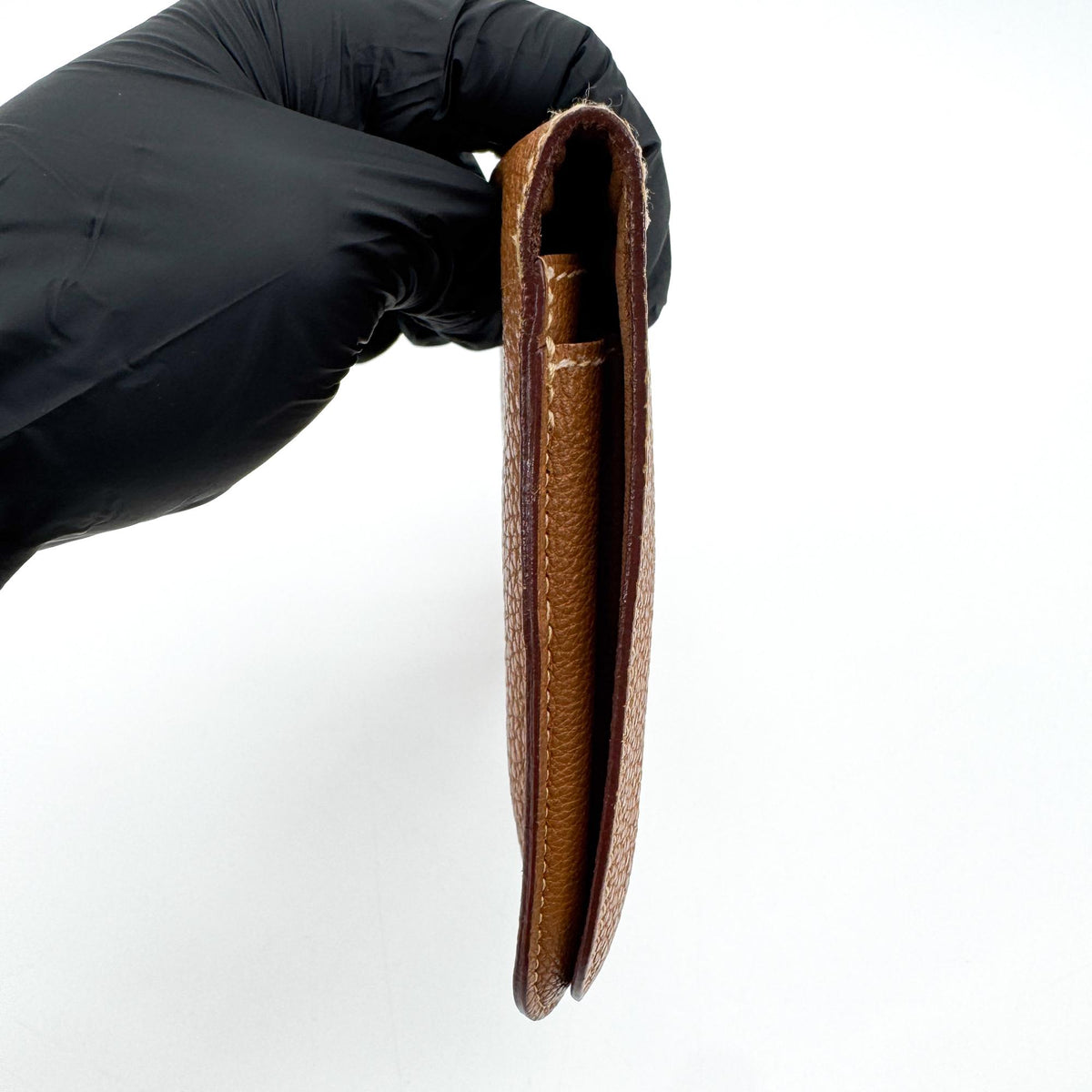 Hermes Dogon Compact Leather Brown Leather Wallets Accessory (Pre-Owned)