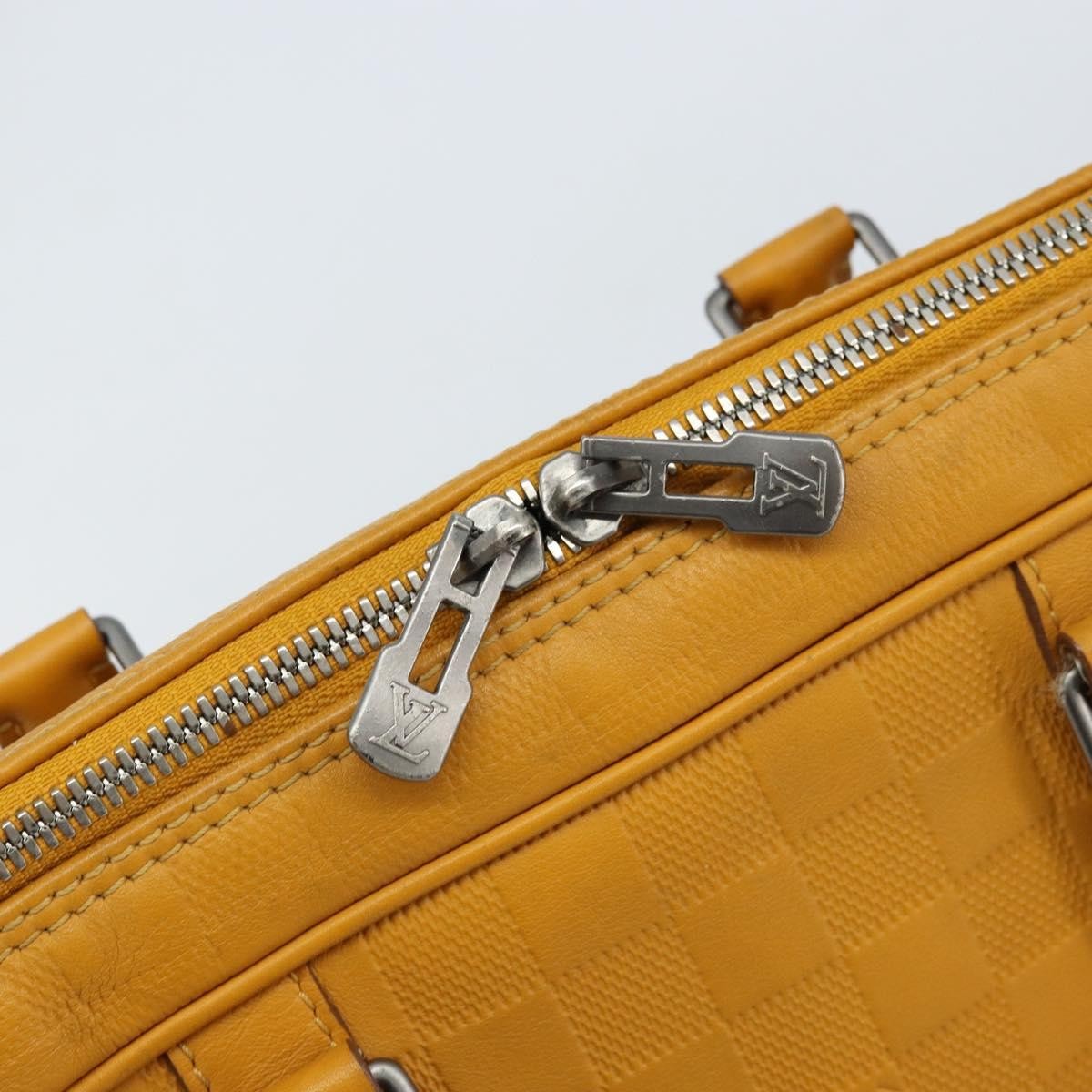 Louis Vuitton Porte-Documents Voyage Damier Infini Leather Yellow Leather Briefcase Bag (Pre-Owned)
